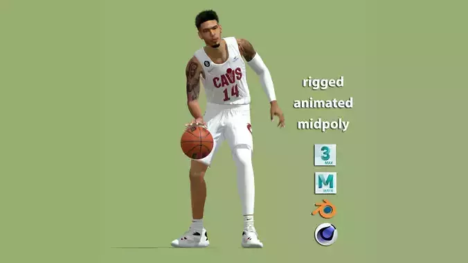 3D Rigged Danny Green Cleveland Cavaliers NBA 3D model