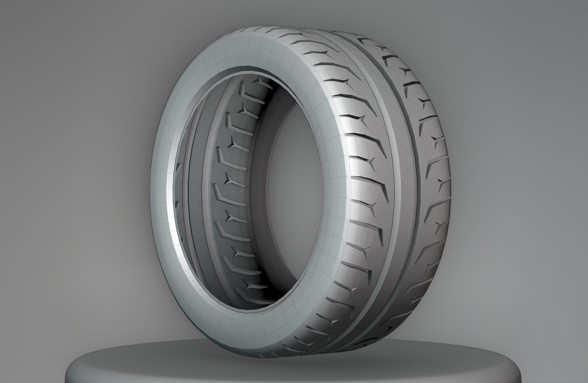 Continental ExtremeContact Force - 3D Tire Game Ready - Textured Low-poly 3D model_16