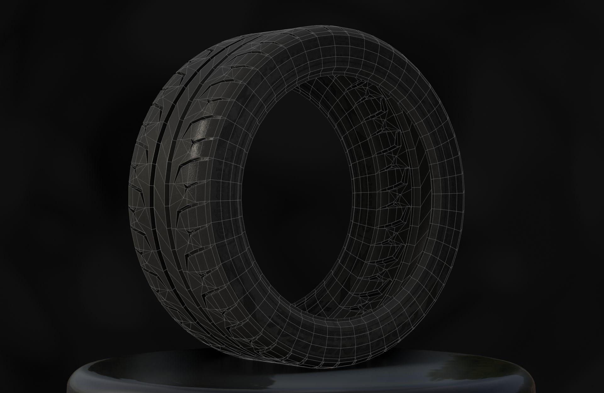 Continental ExtremeContact Force - 3D Tire Game Ready - Textured Low-poly 3D model_10