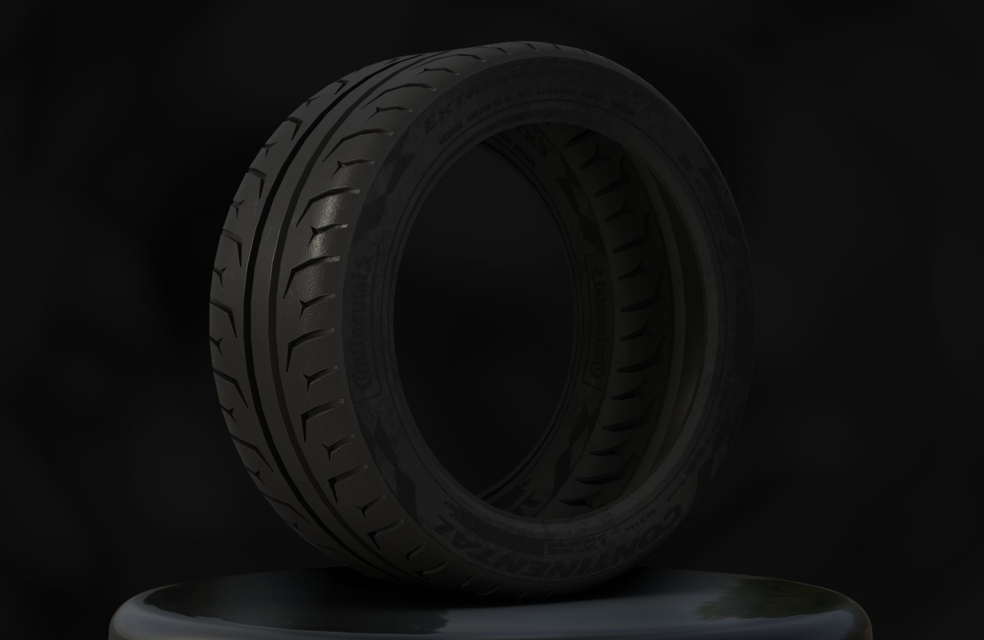 Continental ExtremeContact Force - 3D Tire Game Ready - Textured Low-poly 3D model_9