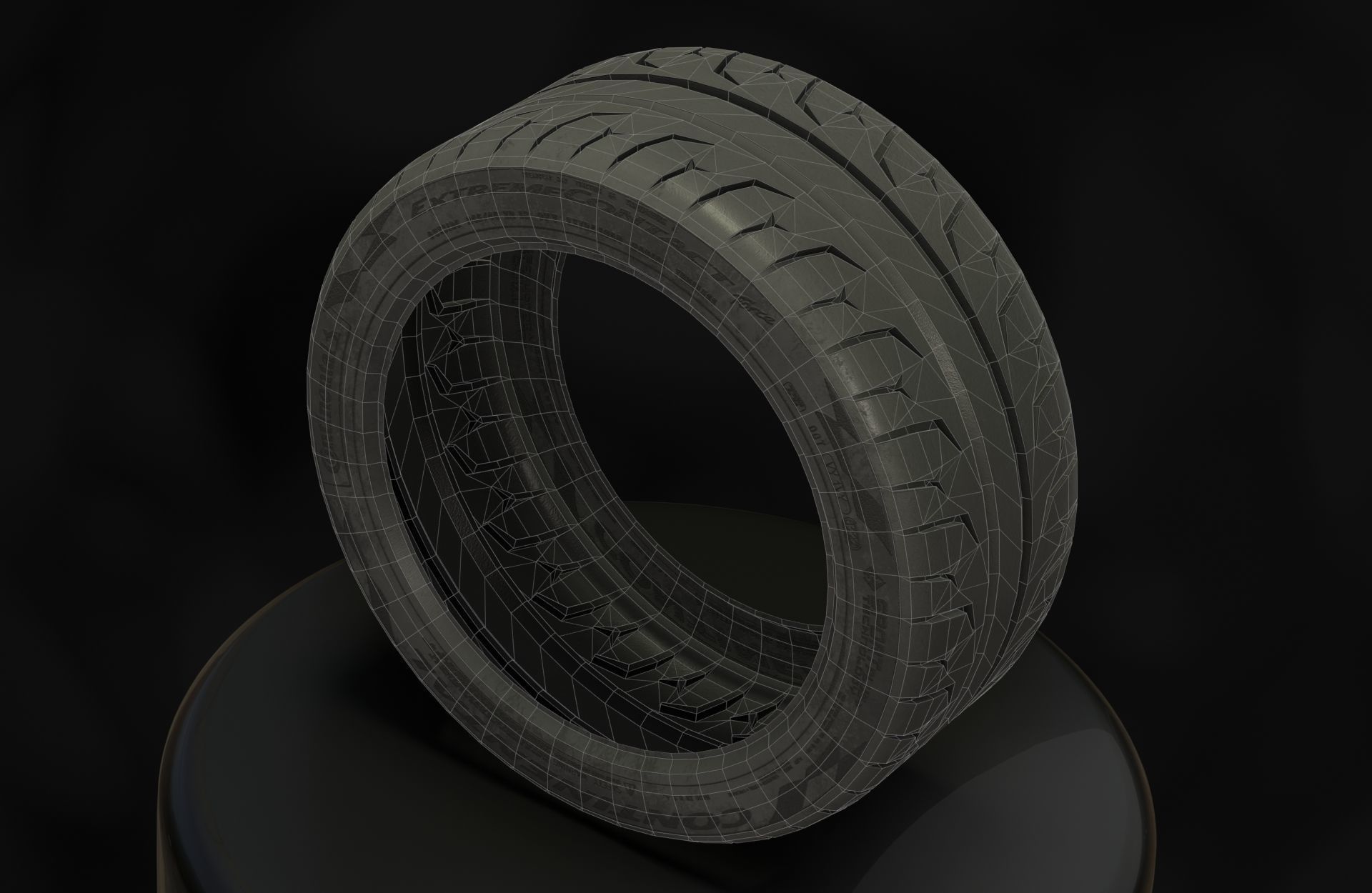 Continental ExtremeContact Force - 3D Tire Game Ready - Textured Low-poly 3D model_12