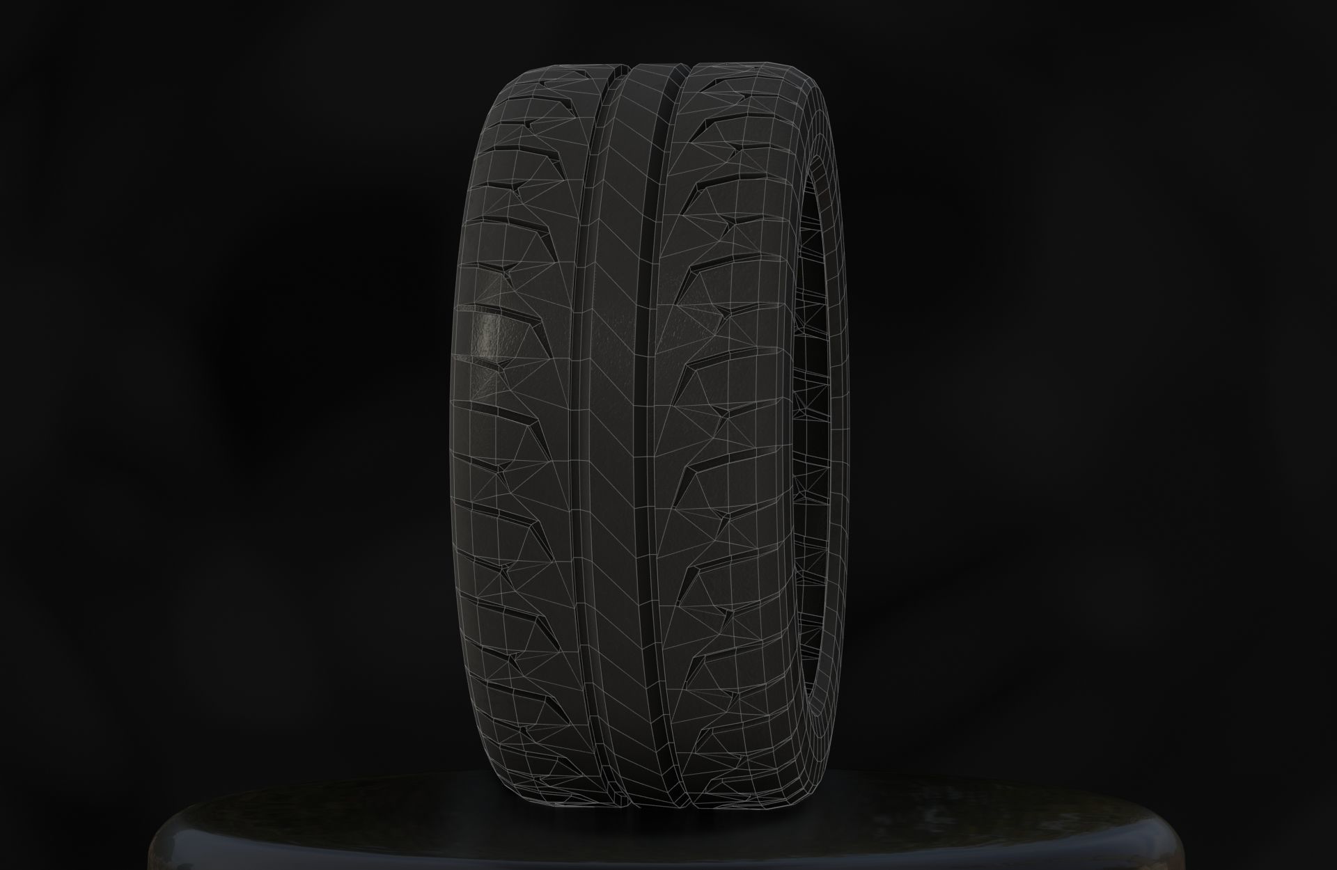 Continental ExtremeContact Force - 3D Tire Game Ready - Textured Low-poly 3D model_8