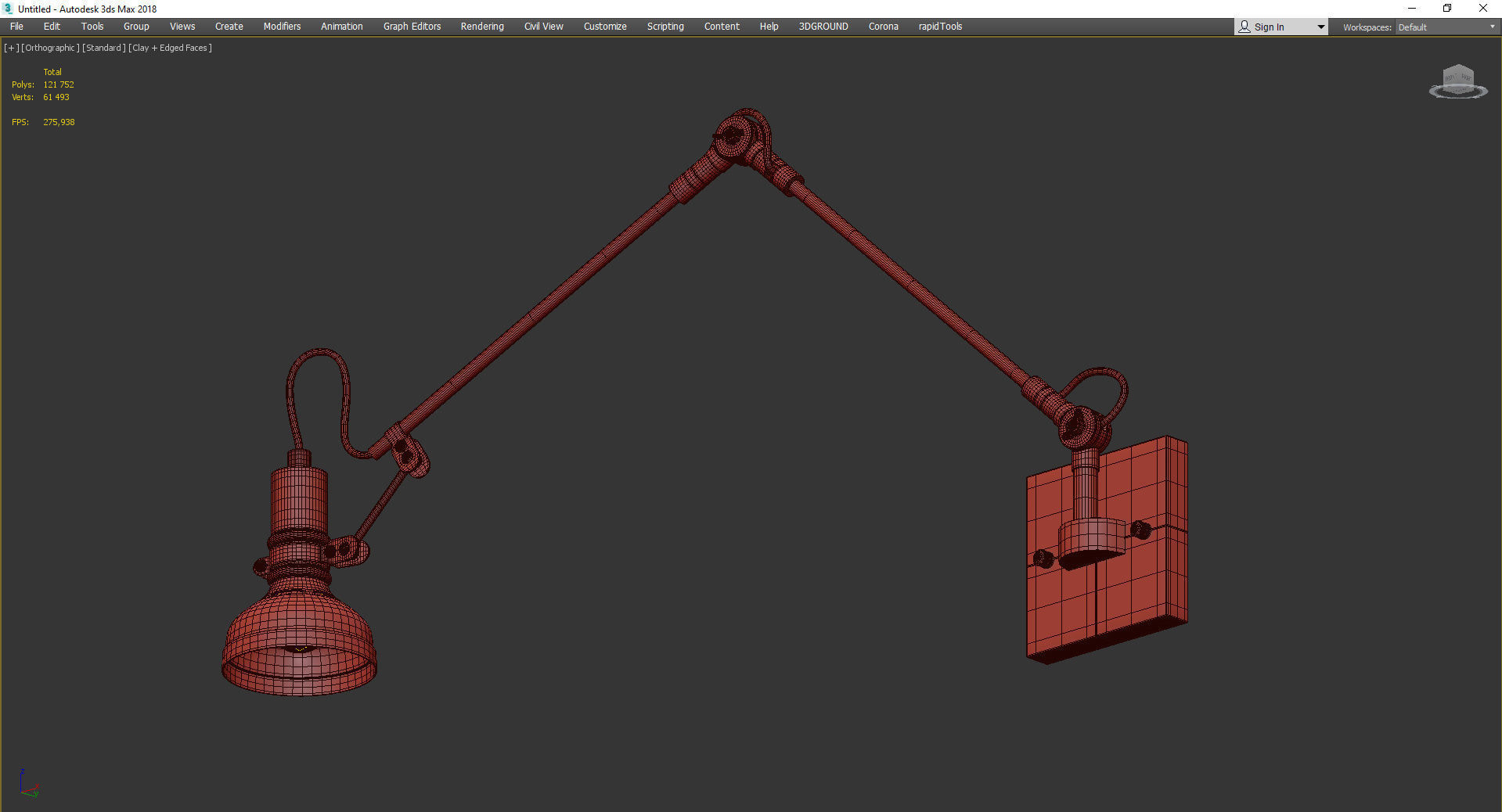 SKADE SCONCE Low-poly 3D model_3