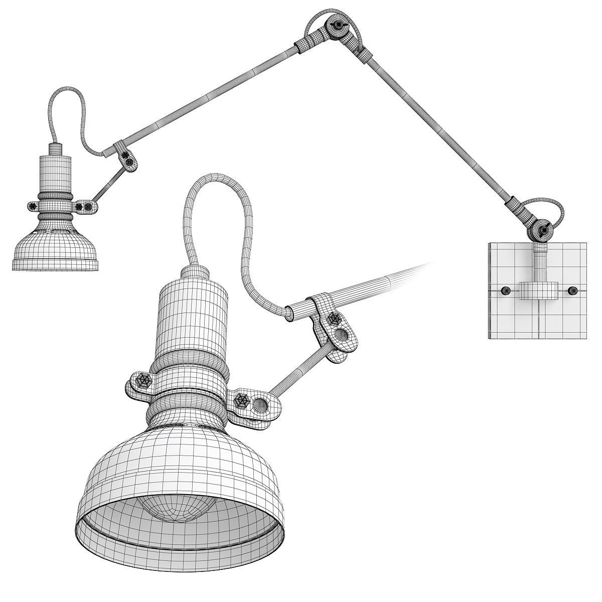 SKADE SCONCE Low-poly 3D model_1