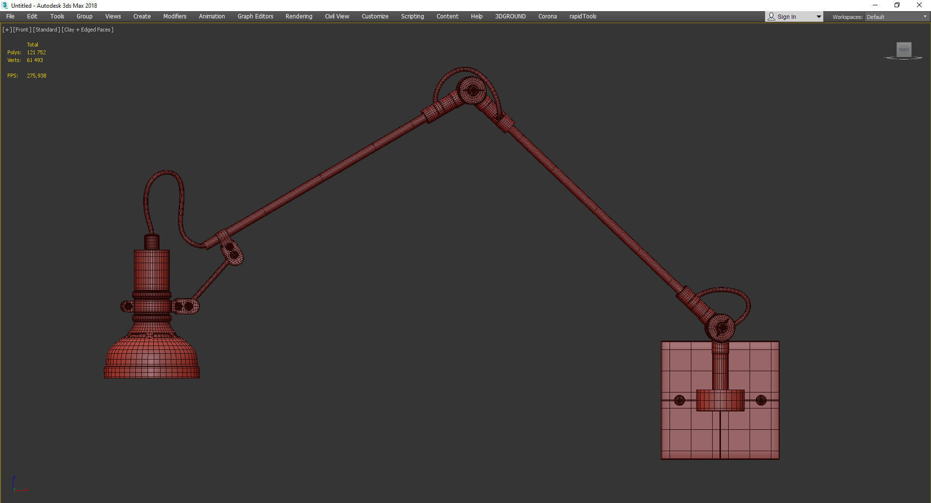 SKADE SCONCE Low-poly 3D model_2