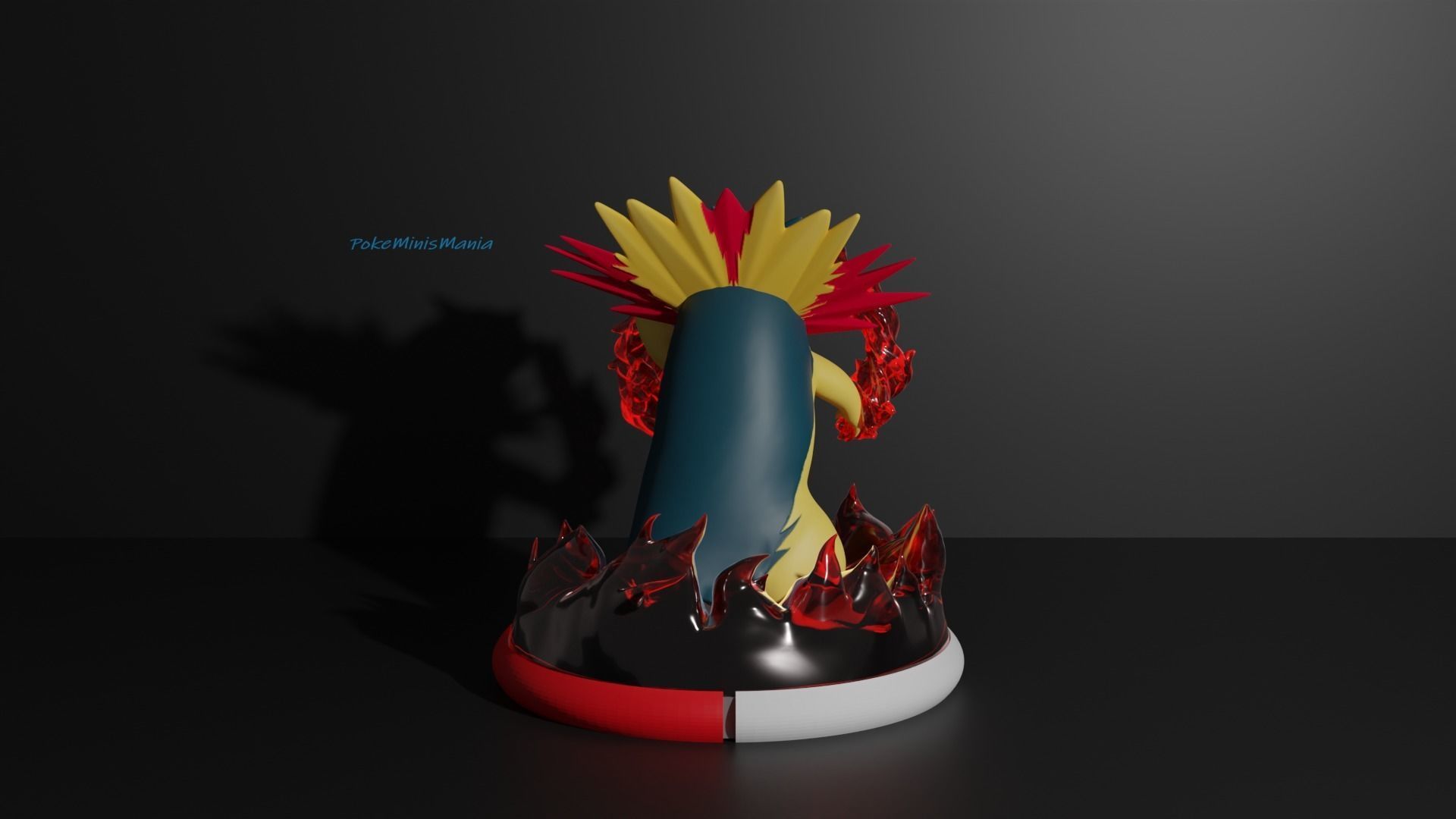 Typlosion pokemon 3D print model 3D print model_3