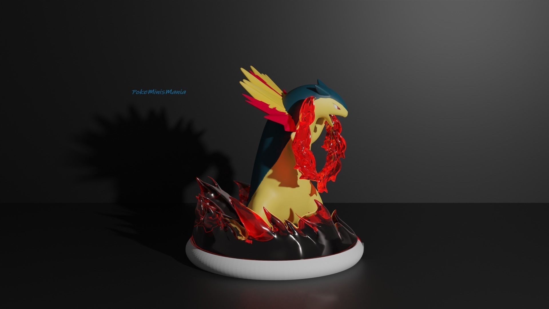 Typlosion pokemon 3D print model 3D print model_2