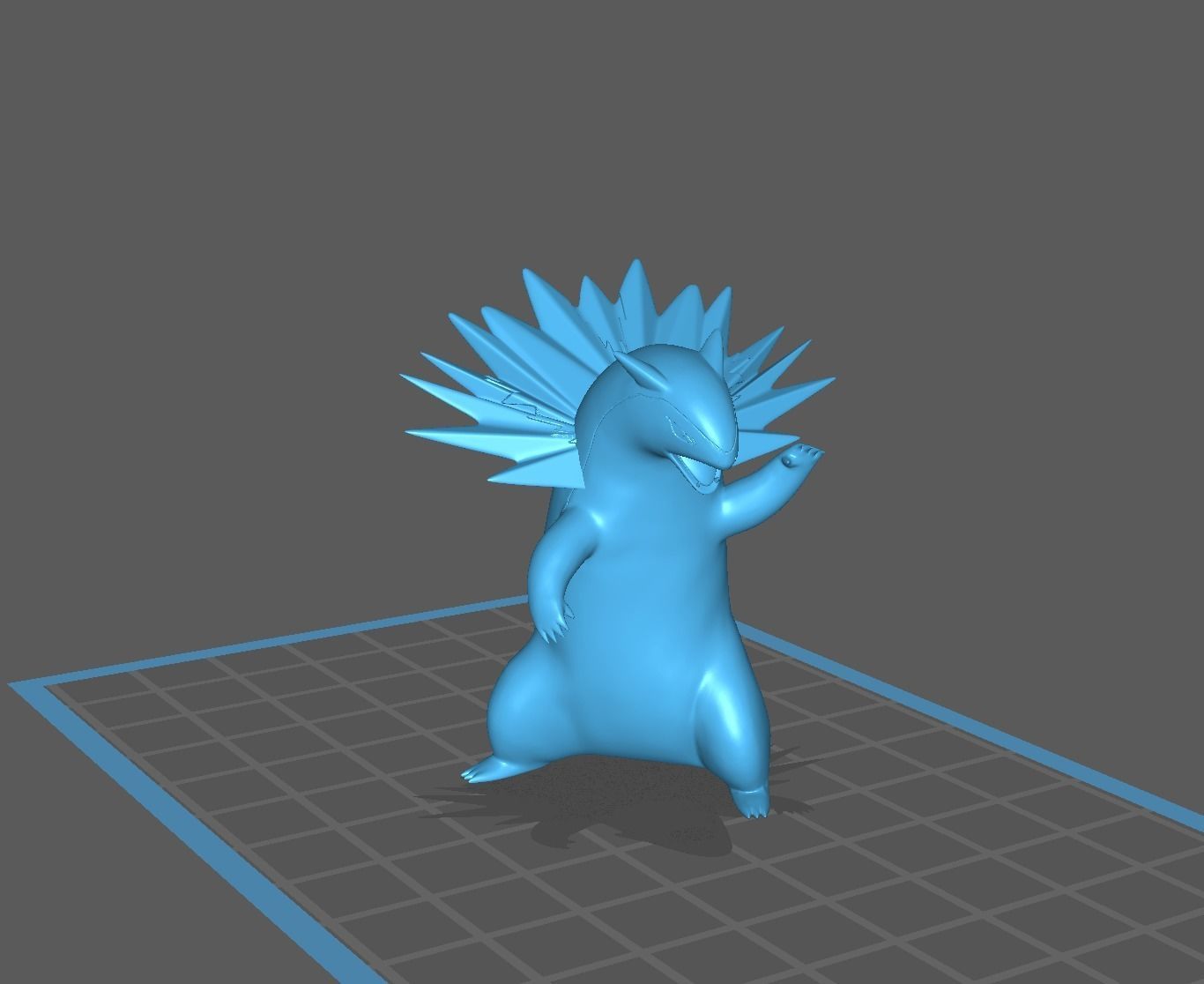 Typlosion pokemon 3D print model 3D print model_11