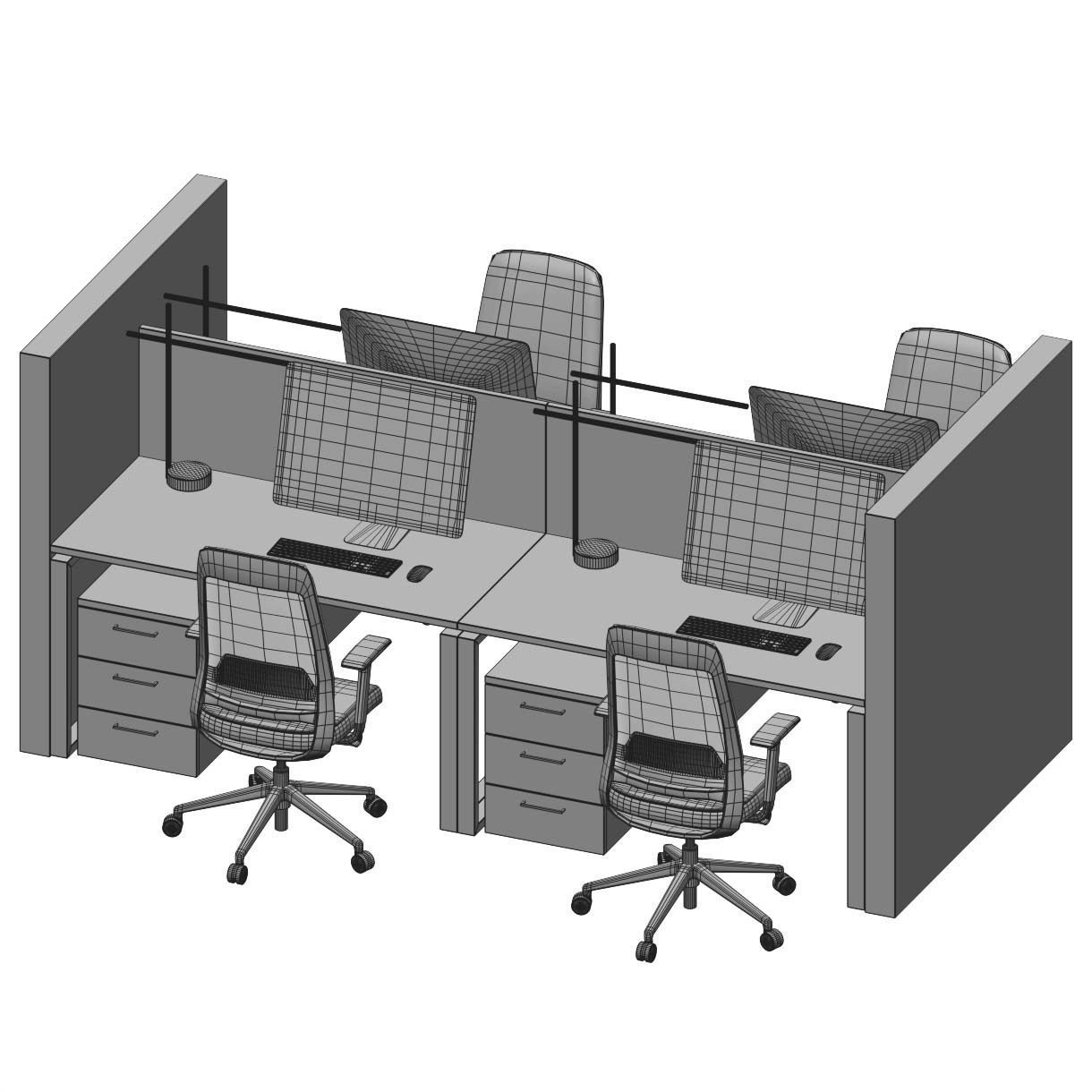 Workplace 19 3D model_4