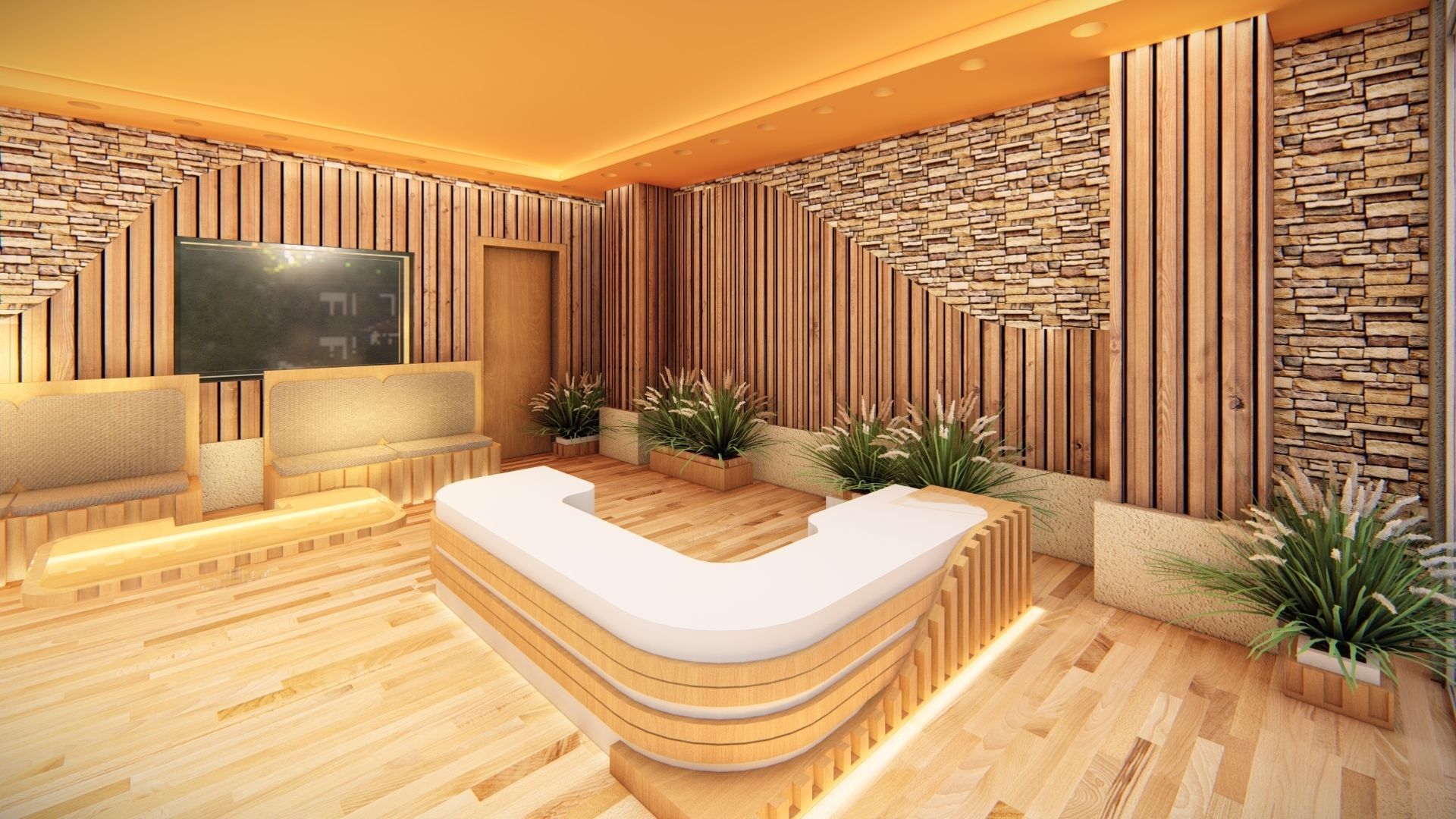 coffeshop reception 3D model_2