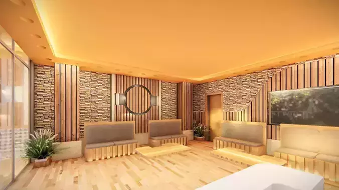 coffeshop reception 3D model