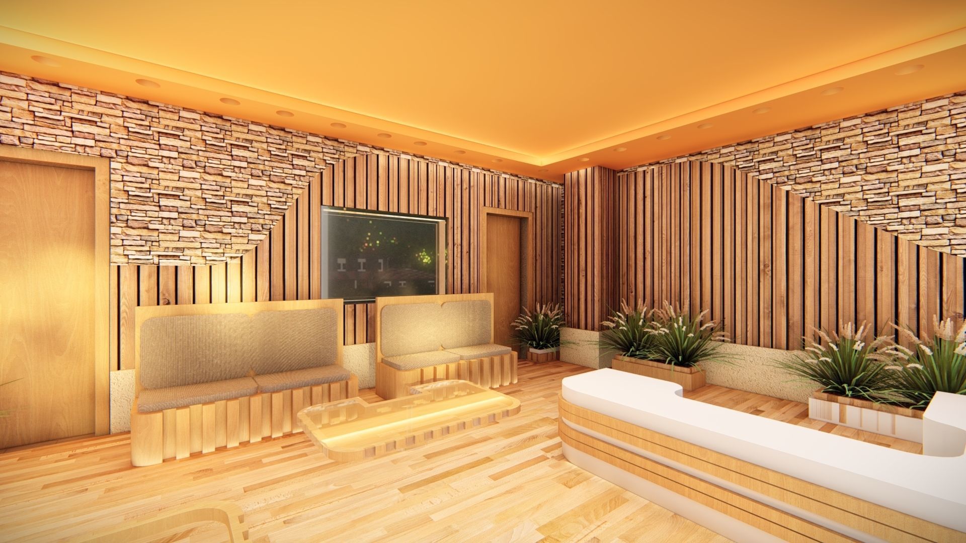 coffeshop reception 3D model_5