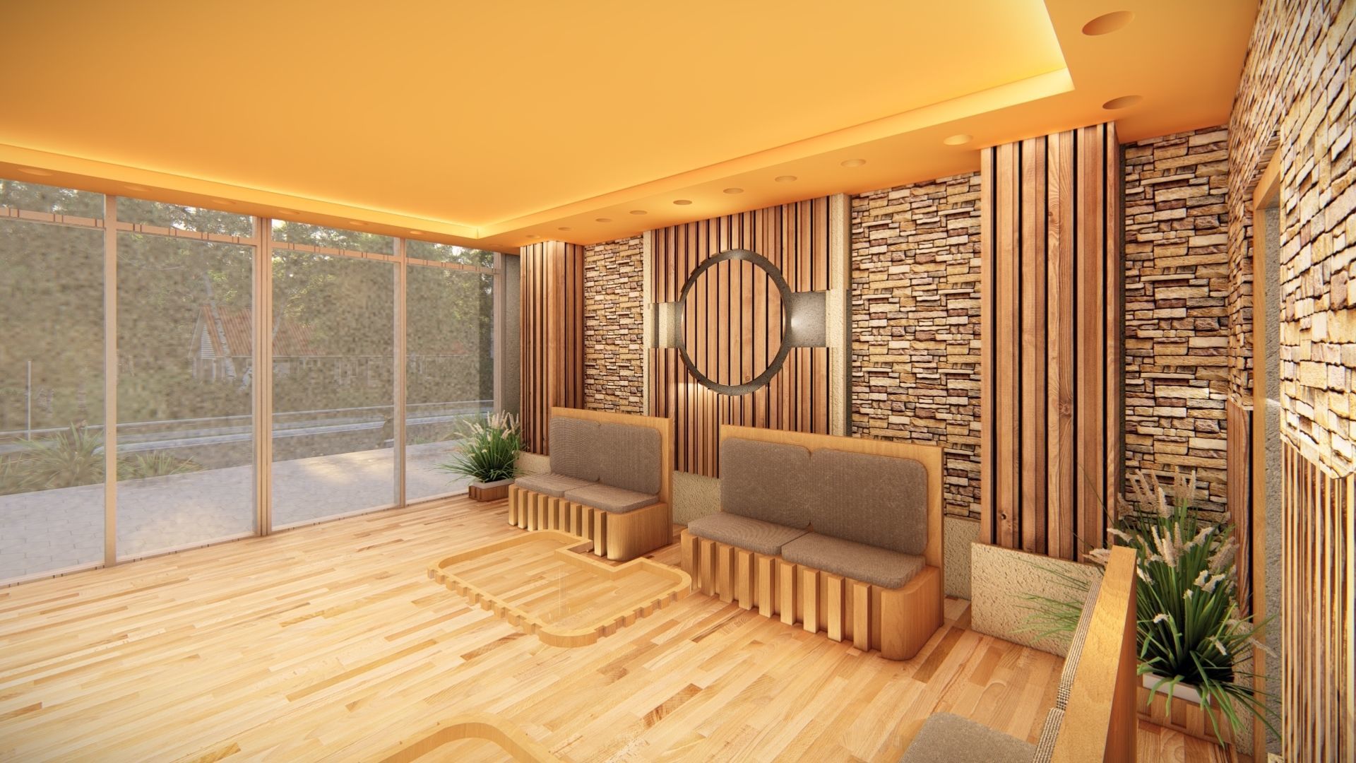 coffeshop reception 3D model_4