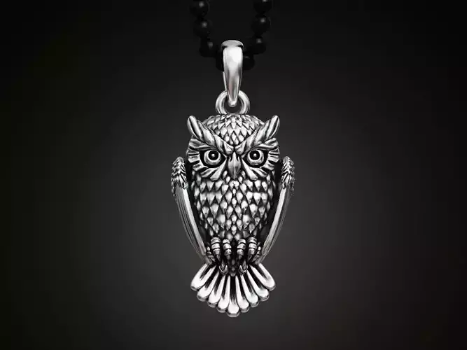 Pendant Owl bird 3D print model