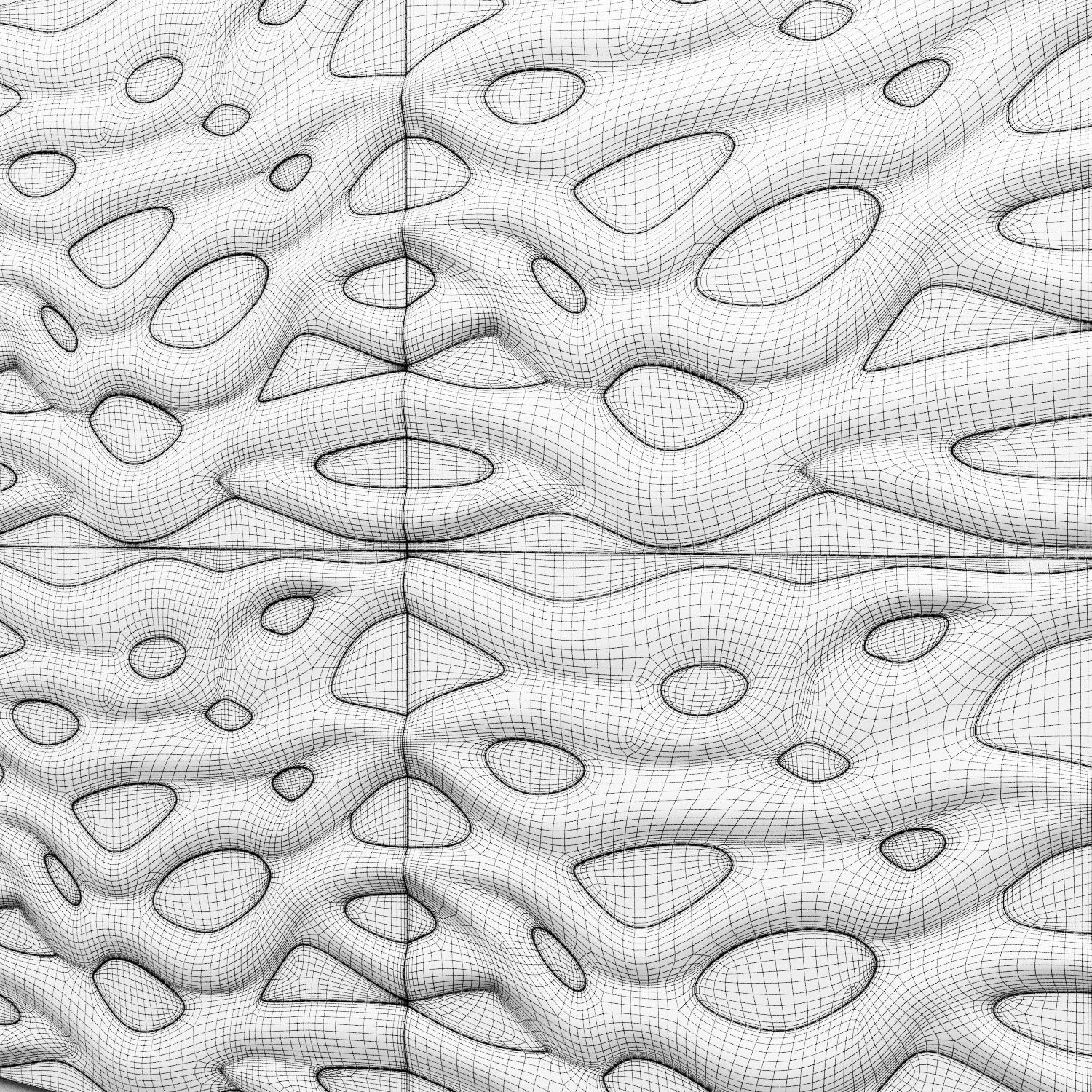 tiles panel stripes 3D model_3