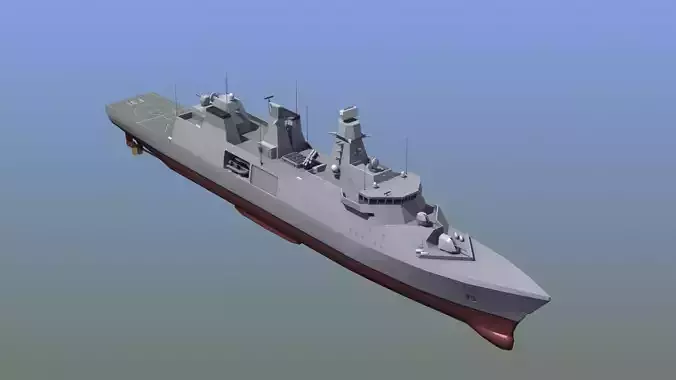 HMS Active Type 31 Frigate LD1 Low-poly 3D model