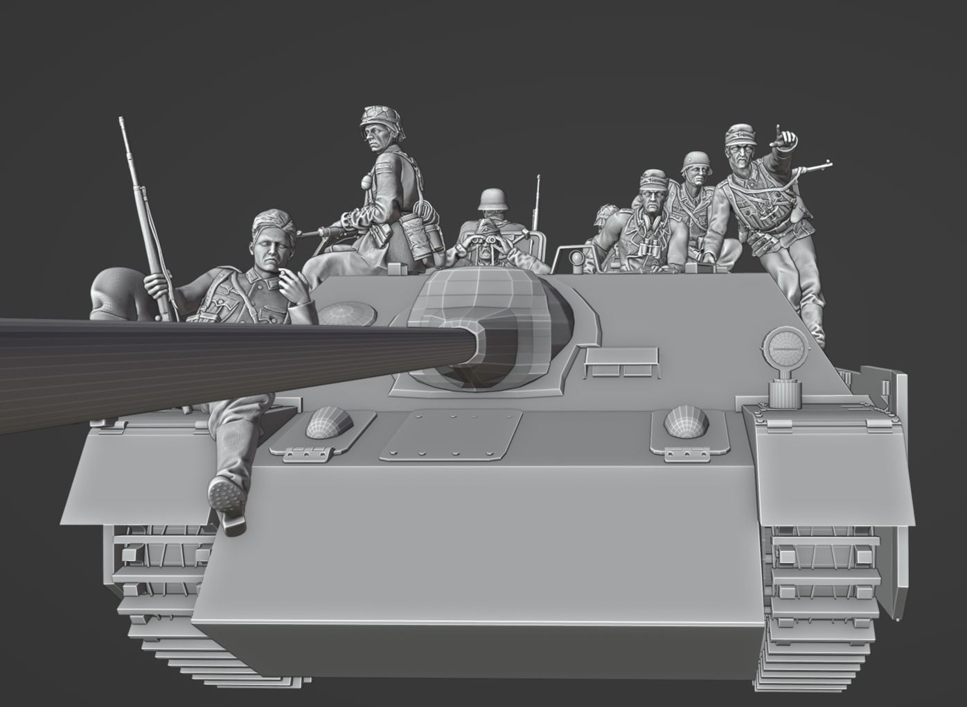 ww2 JagdPanzer IV tank rider  crew 1-35 3D print model_8