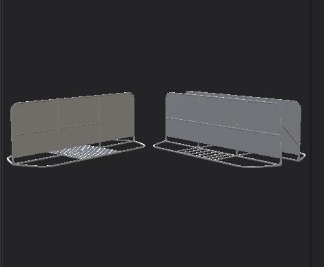 road barrier Low-poly 3D model_7