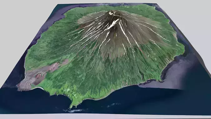 Atlasov Island Great Kuril Islands 3D model