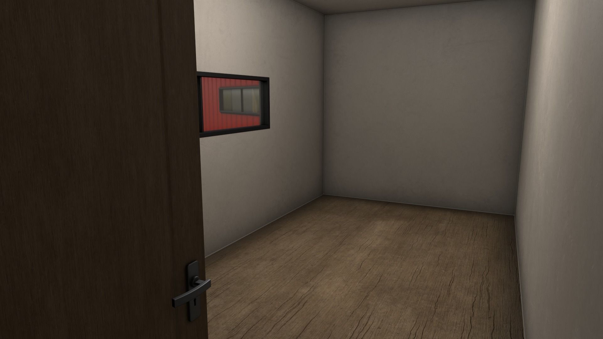 PBR Shed House B 20ft V2 Low-poly 3D model_14