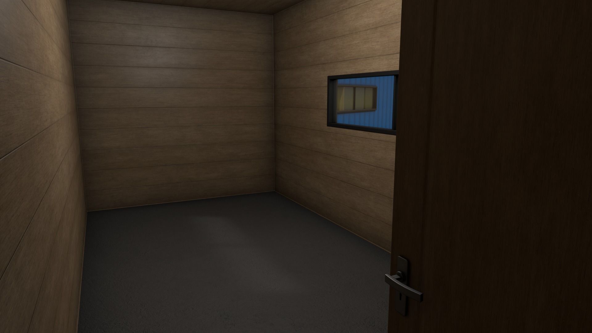 PBR Shed House B 20ft V2 Low-poly 3D model_17