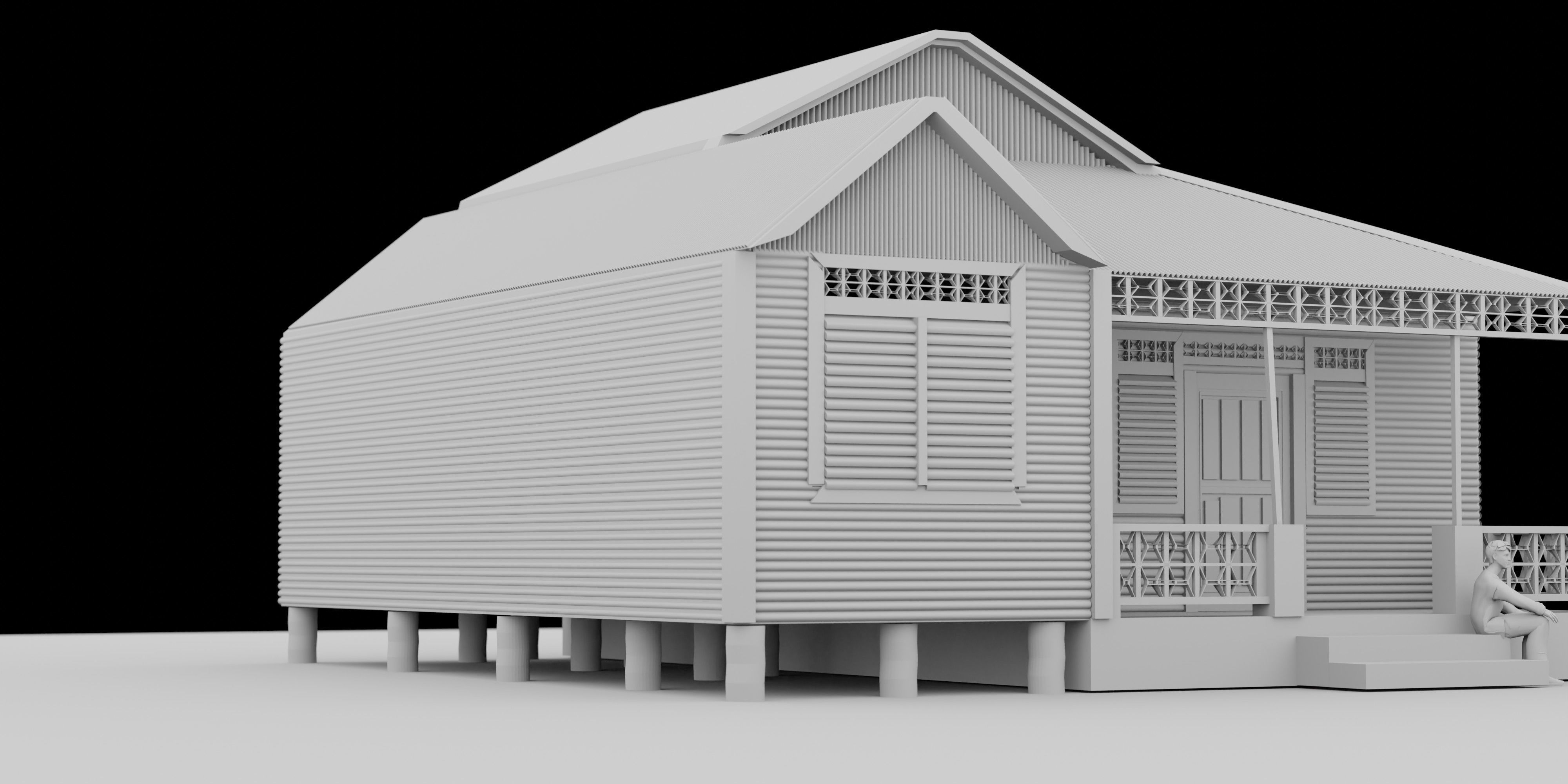 3D Hut 3D model_3