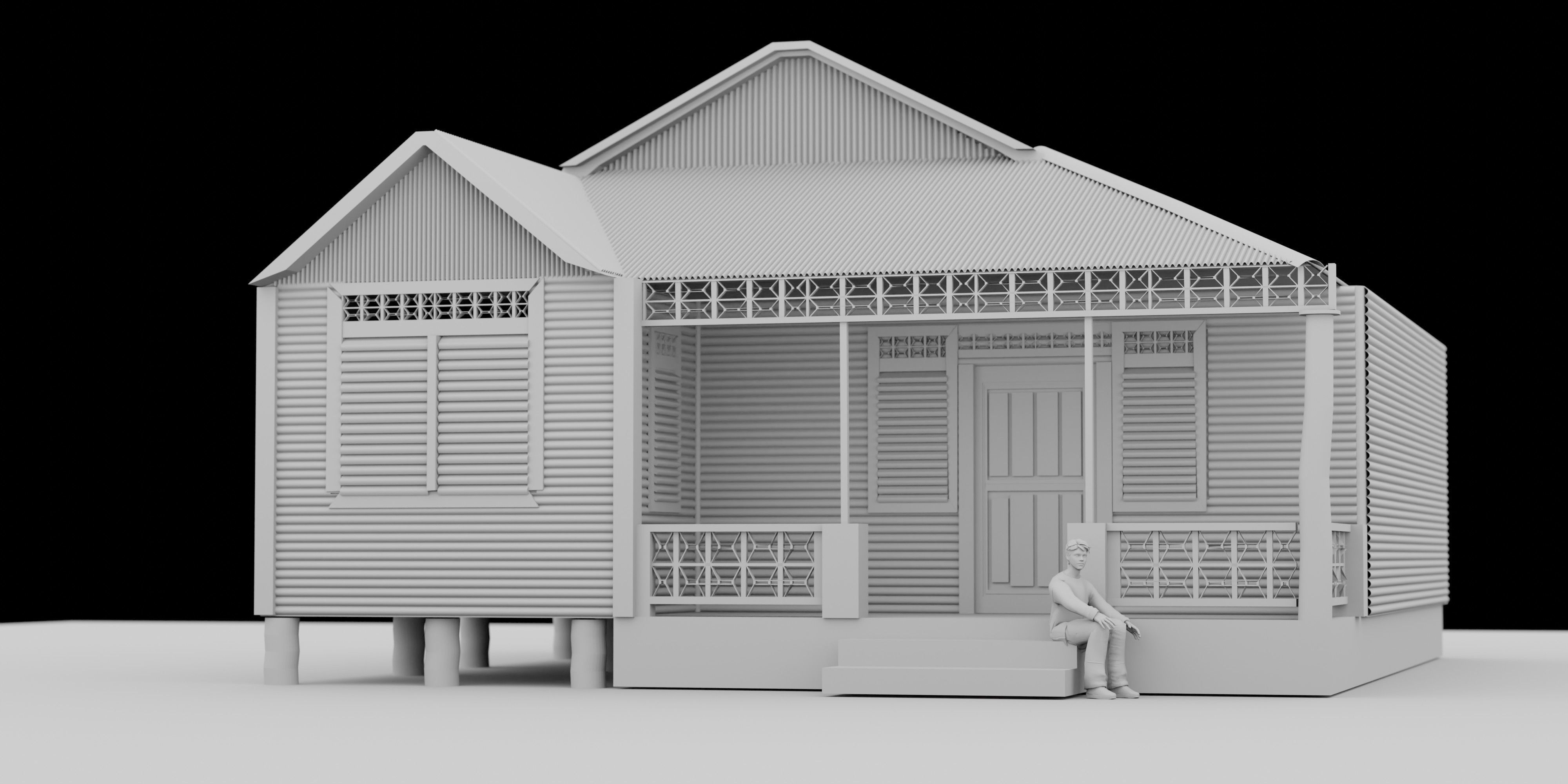 3D Hut 3D model_4