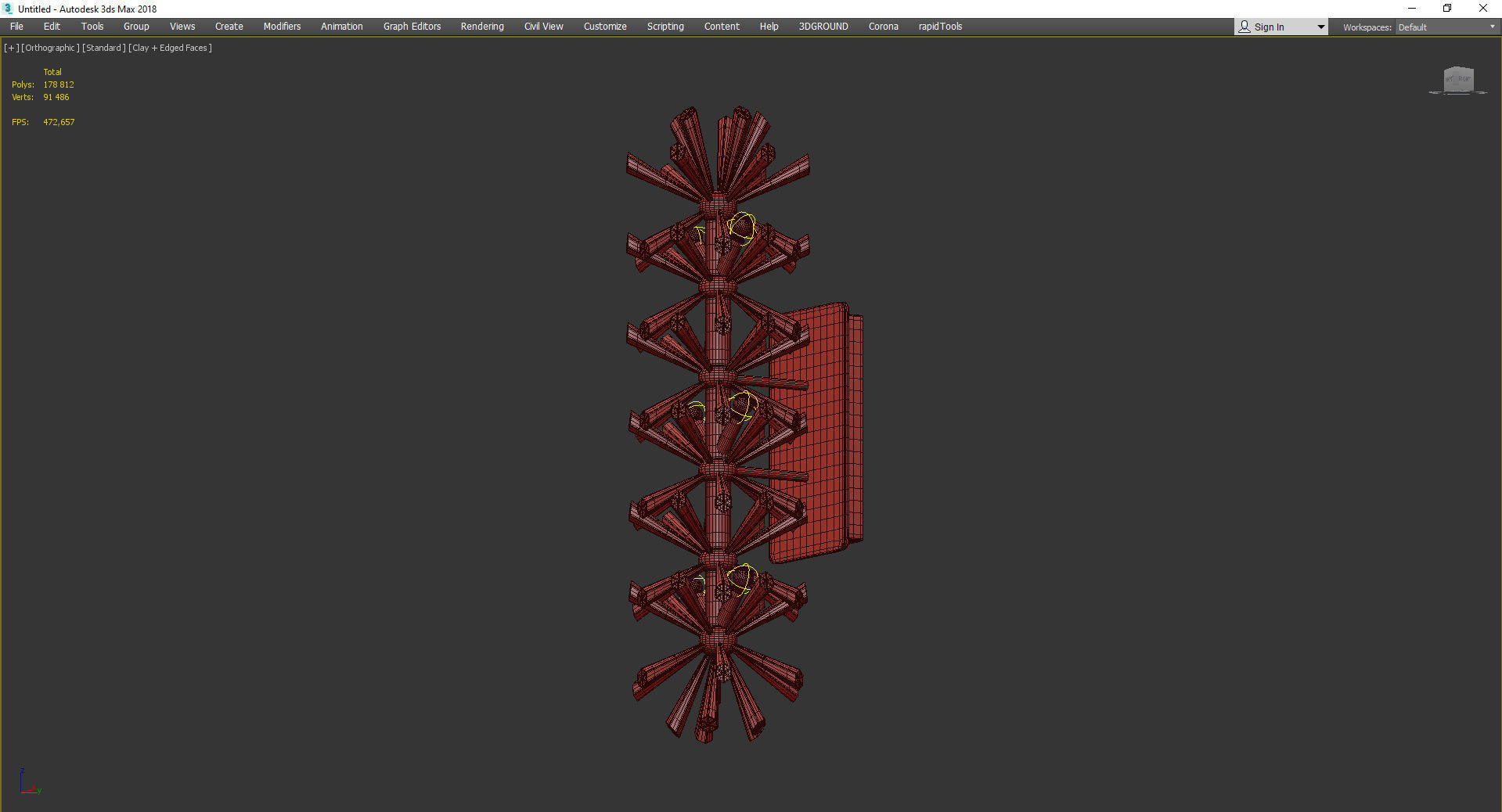 Lily Wall Sconce Low-poly 3D model_3