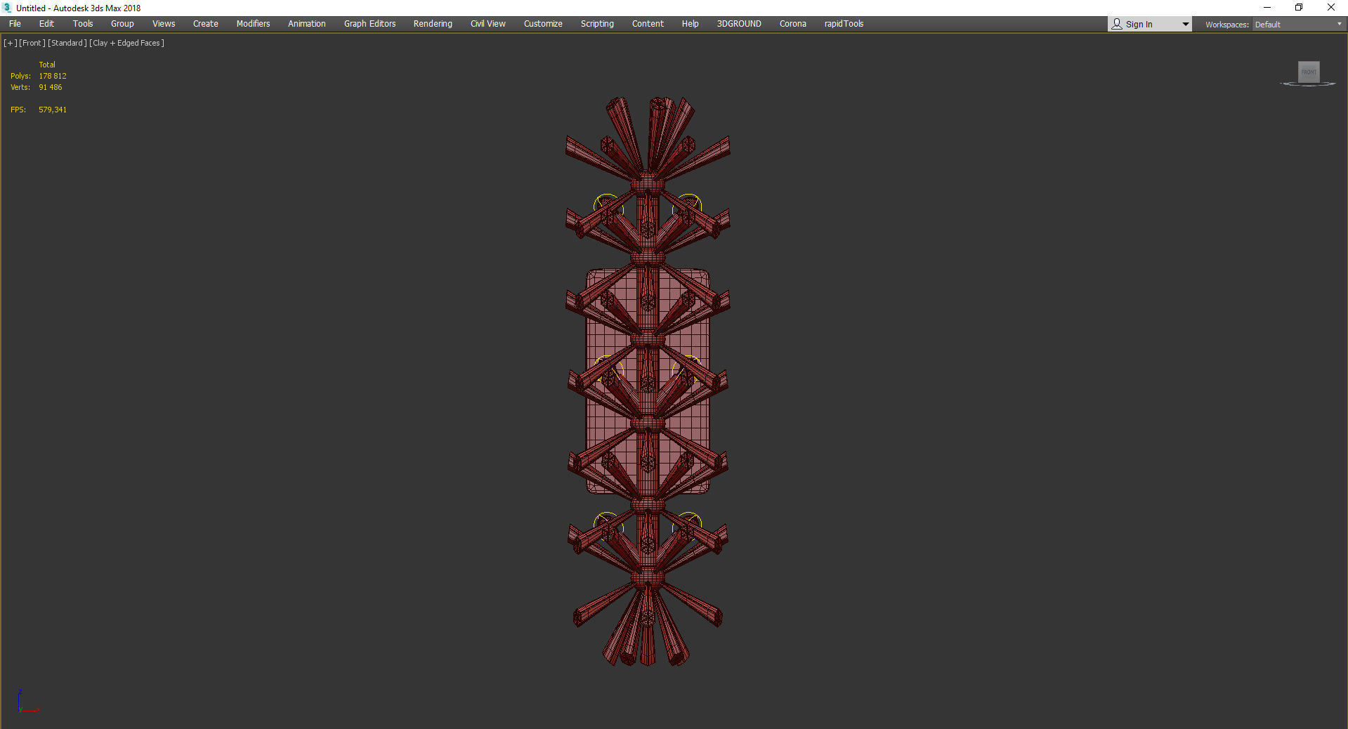 Lily Wall Sconce Low-poly 3D model_2