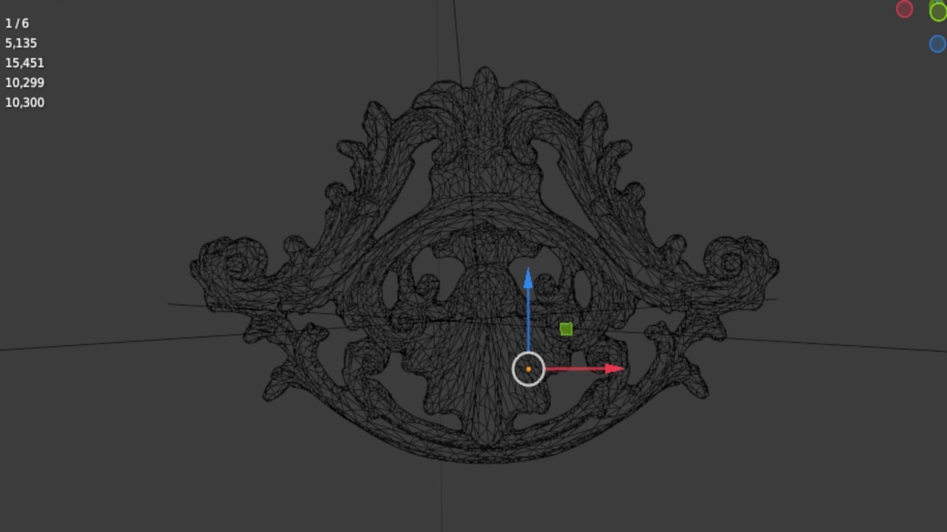 Classic decor ornament 332 3D model_6