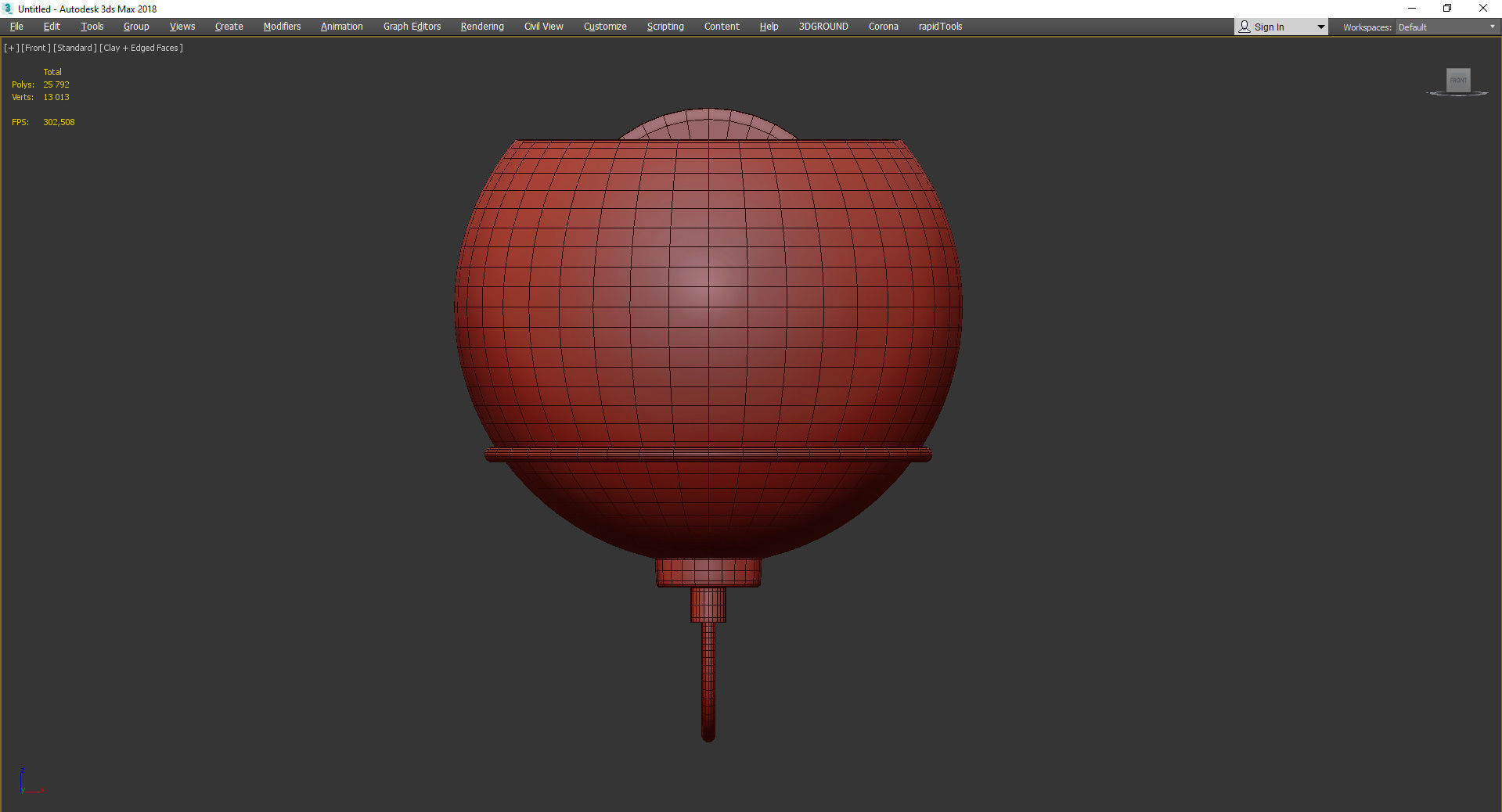 Rest Rest Clear Brass Sconce Low-poly 3D model_2