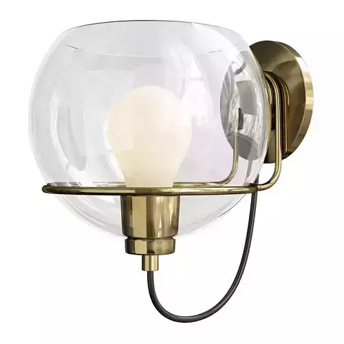Rest Rest Clear Brass Sconce