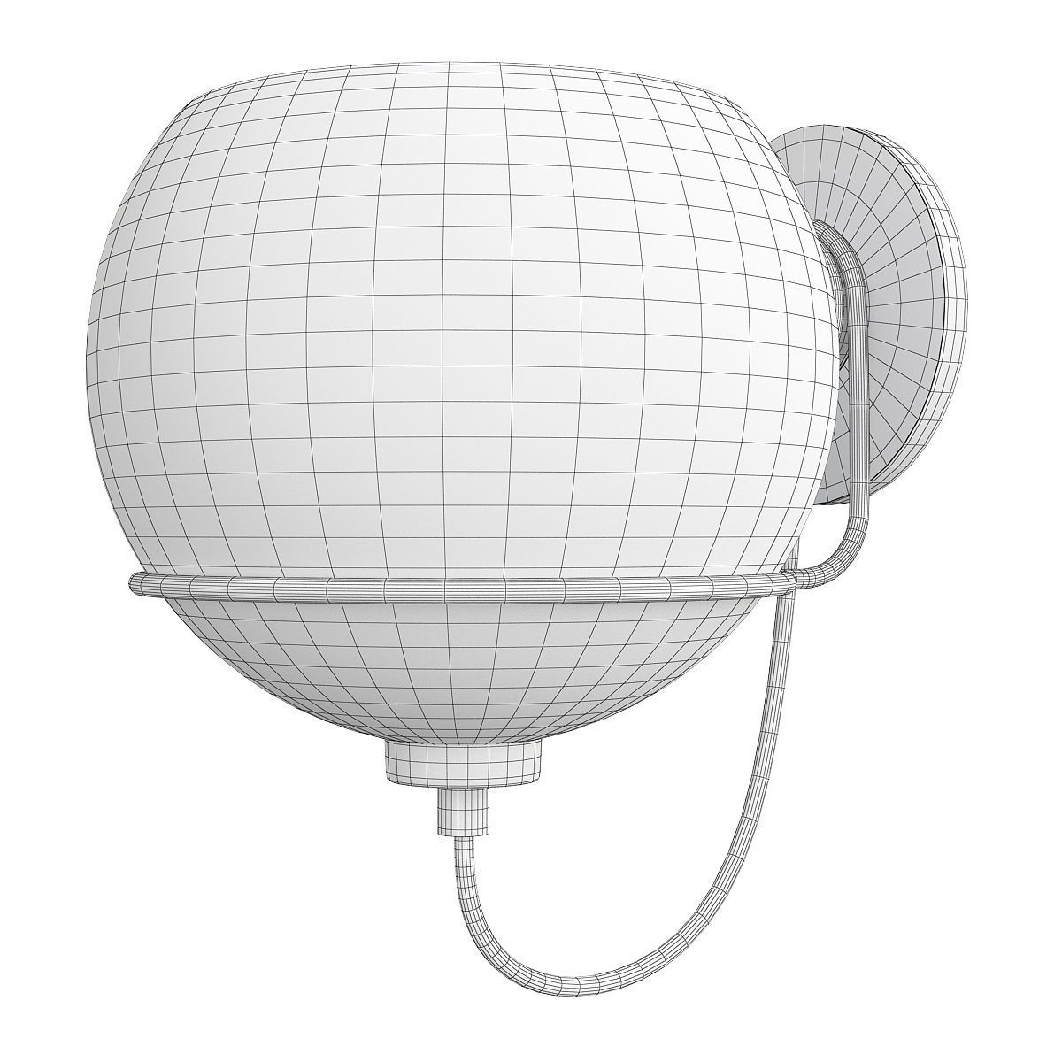 Rest Rest Clear Brass Sconce Low-poly 3D model_1