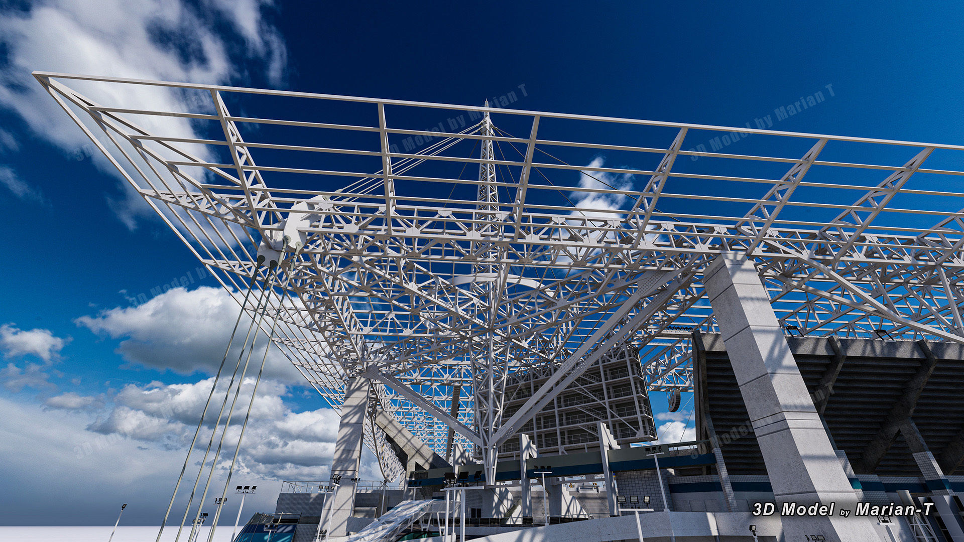 Hard Rock Stadium Miami-Florida USA Low-poly 3D model_58