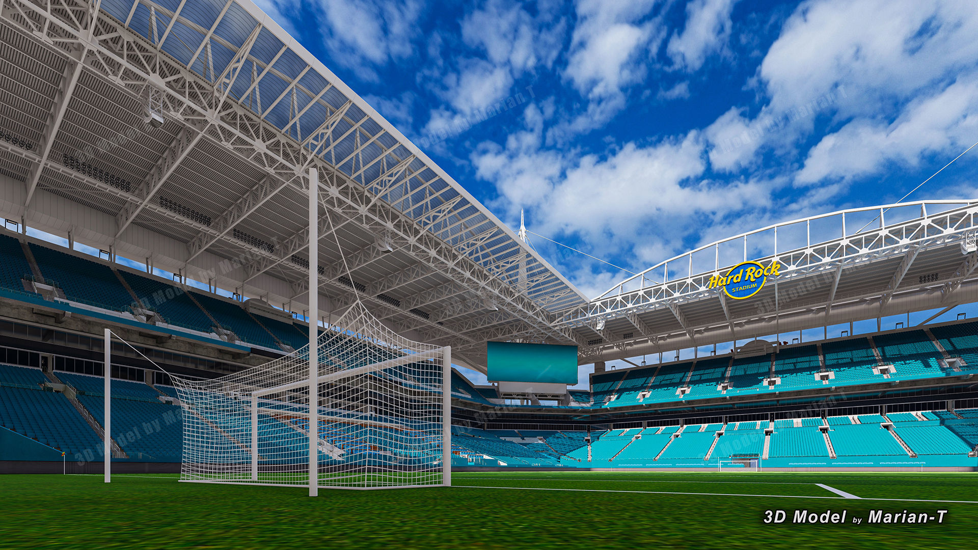 Hard Rock Stadium Miami-Florida USA Low-poly 3D model_22