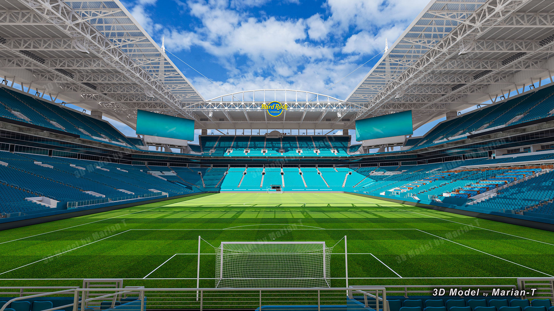 Hard Rock Stadium Miami-Florida USA Low-poly 3D model_7