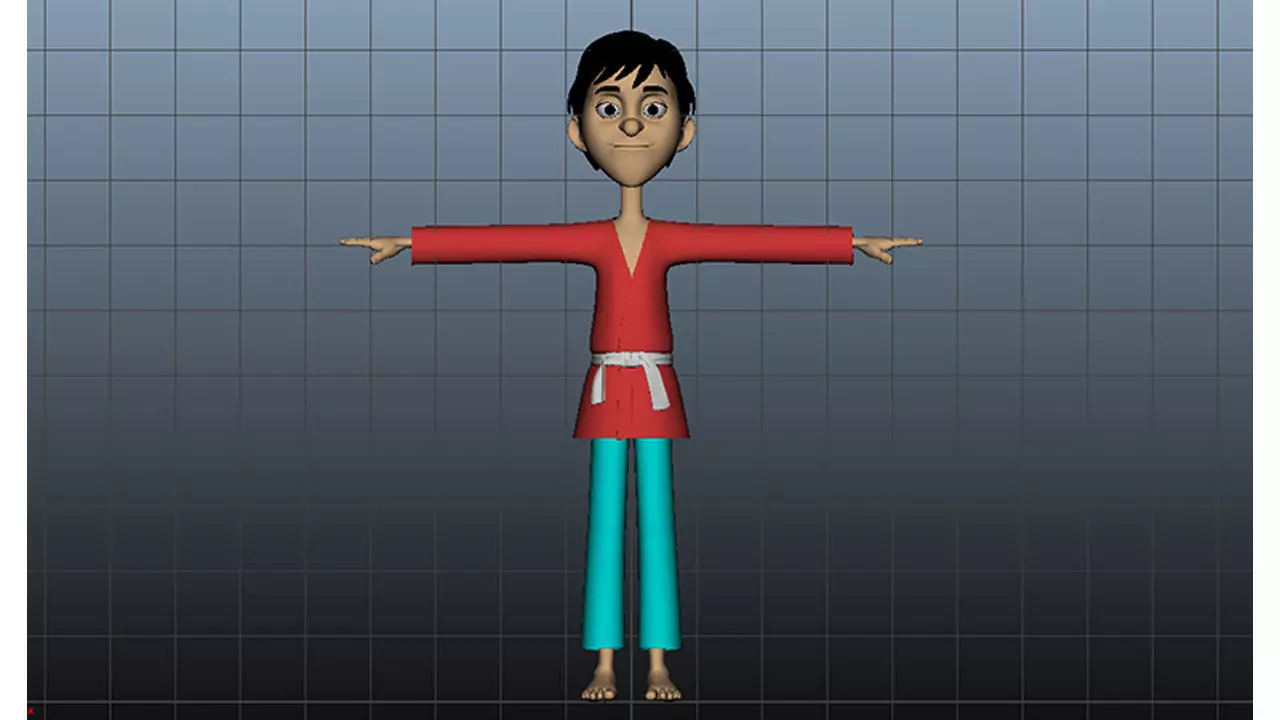 3D Boy Charater Low-poly 3D model_0