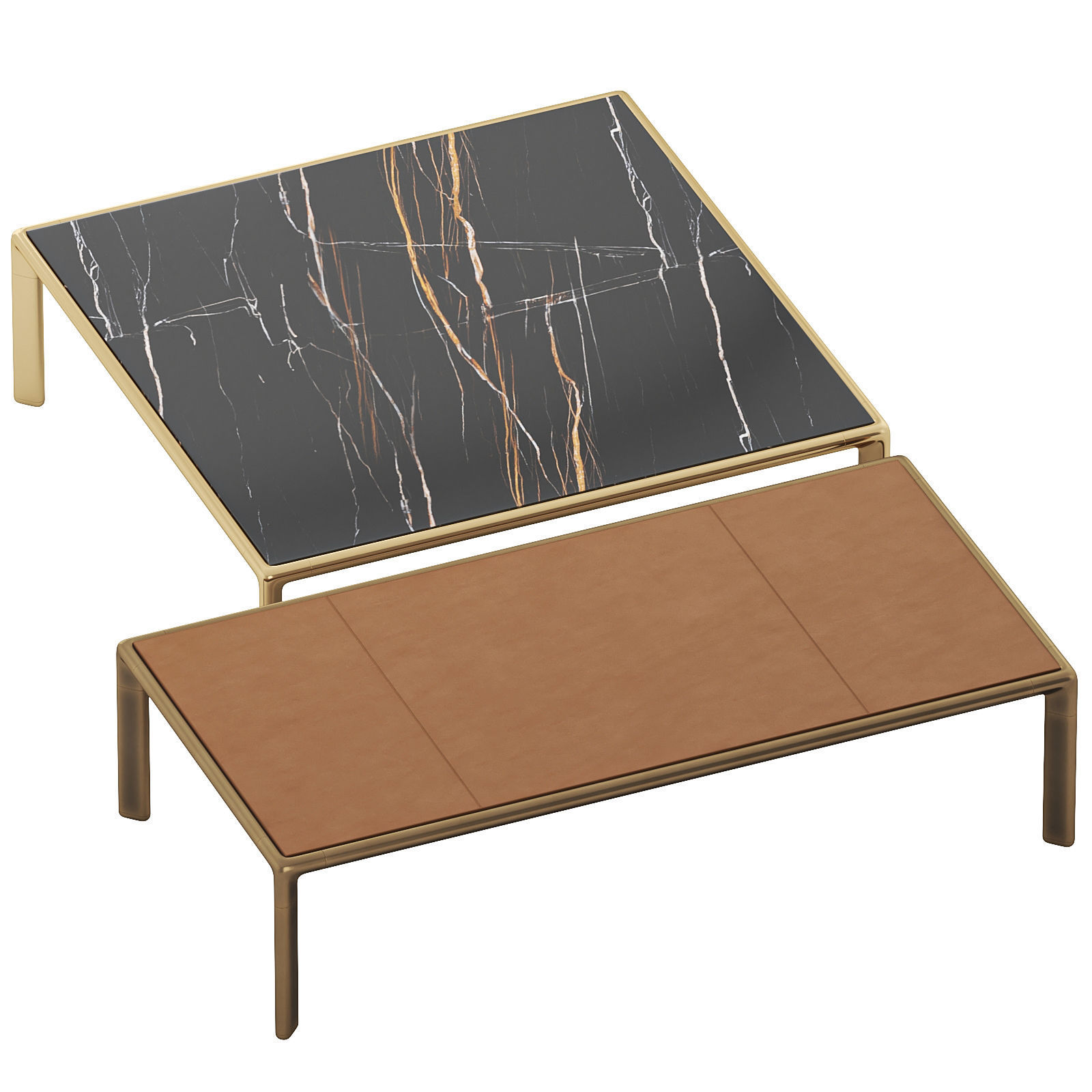 Frame coffee table 3D model_4