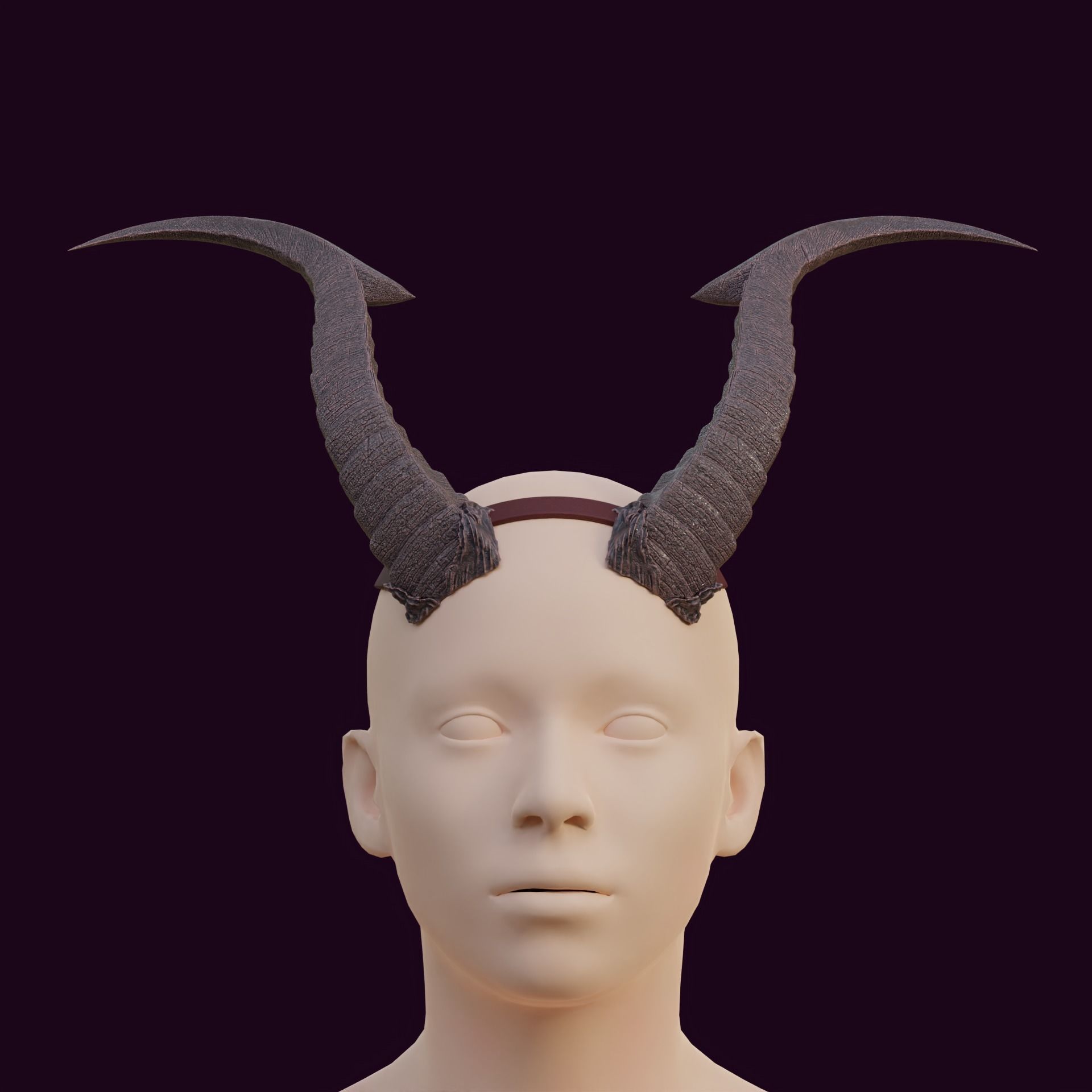 Fantasy Ruin Curves Horns Set Baldurs Gate 3 3D print model_6