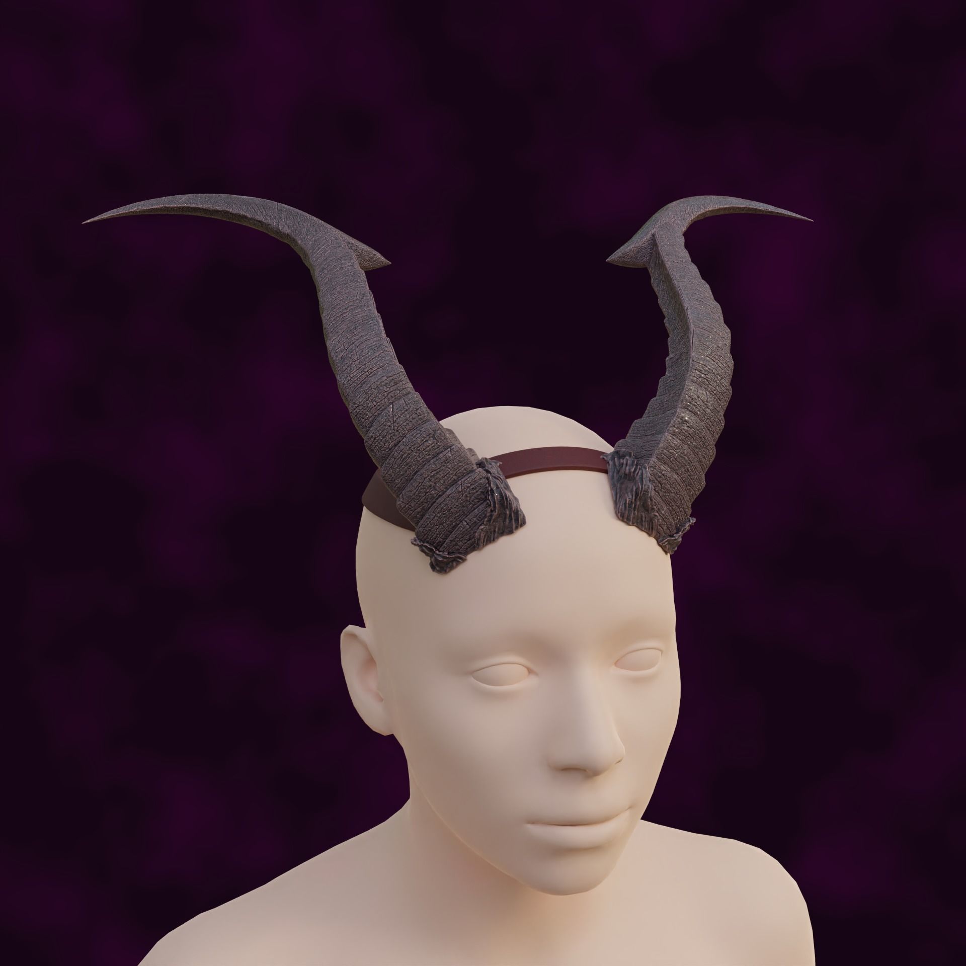 Fantasy Ruin Curves Horns Set Baldurs Gate 3 3D print model_4