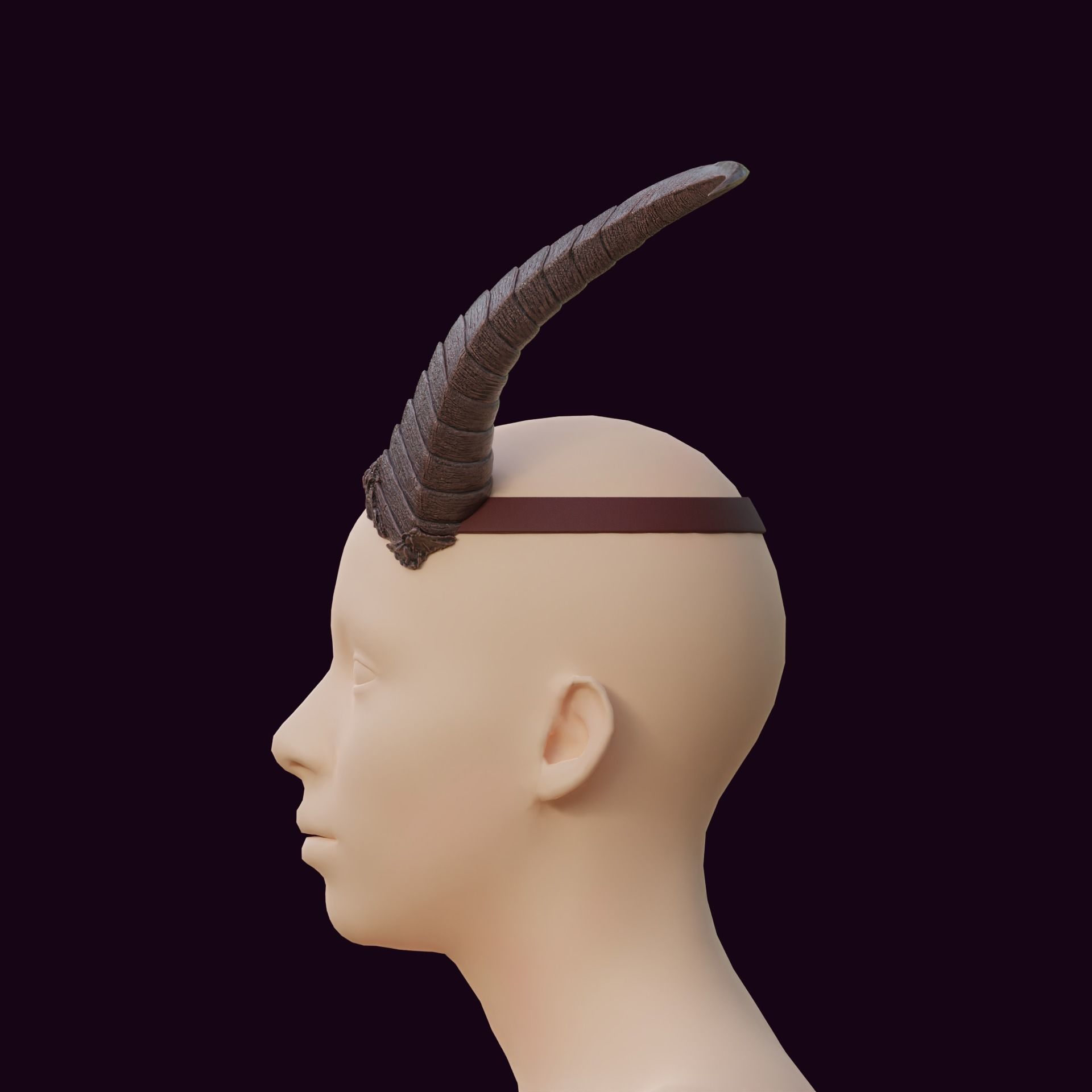 Fantasy Ruin Curves Horns Set Baldurs Gate 3 3D print model_8