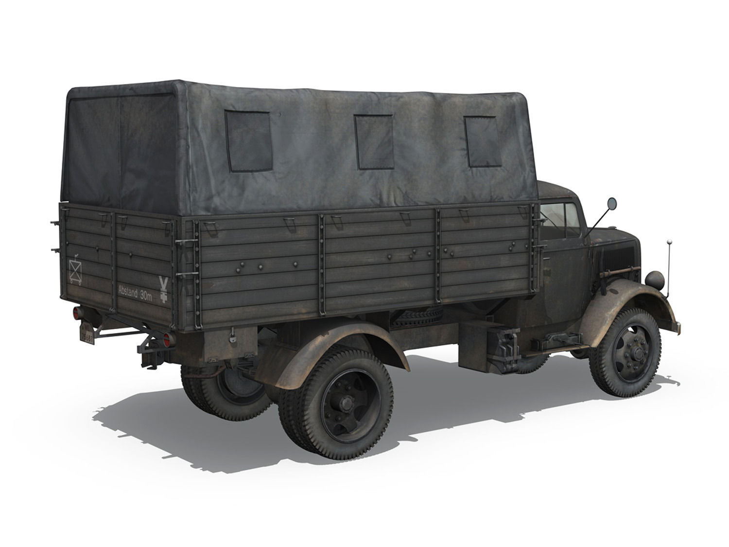 Opel Blitz - 3t Cargo truck - 17 PzDiv 3D model_4