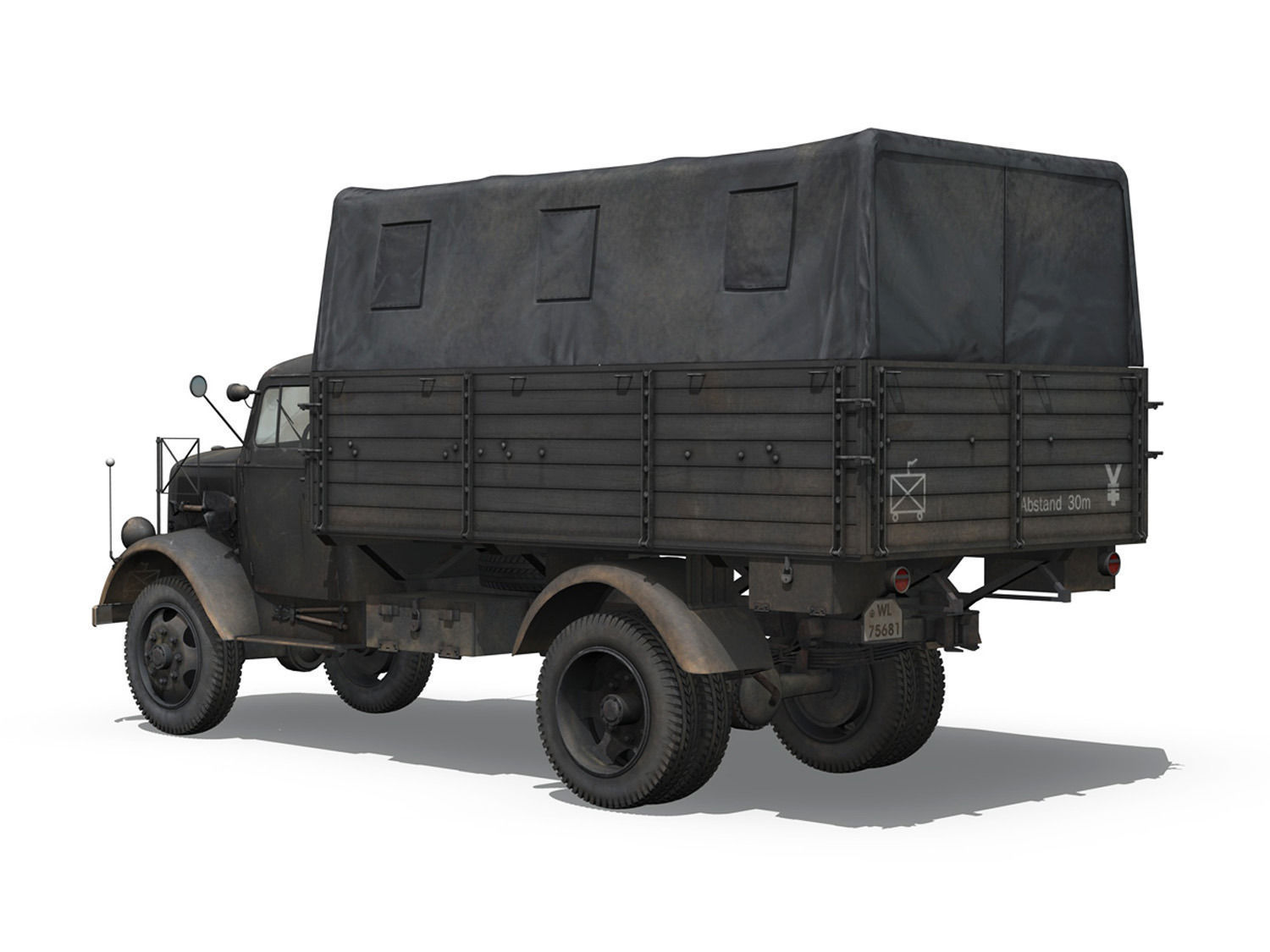 Opel Blitz - 3t Cargo truck - 17 PzDiv 3D model_3