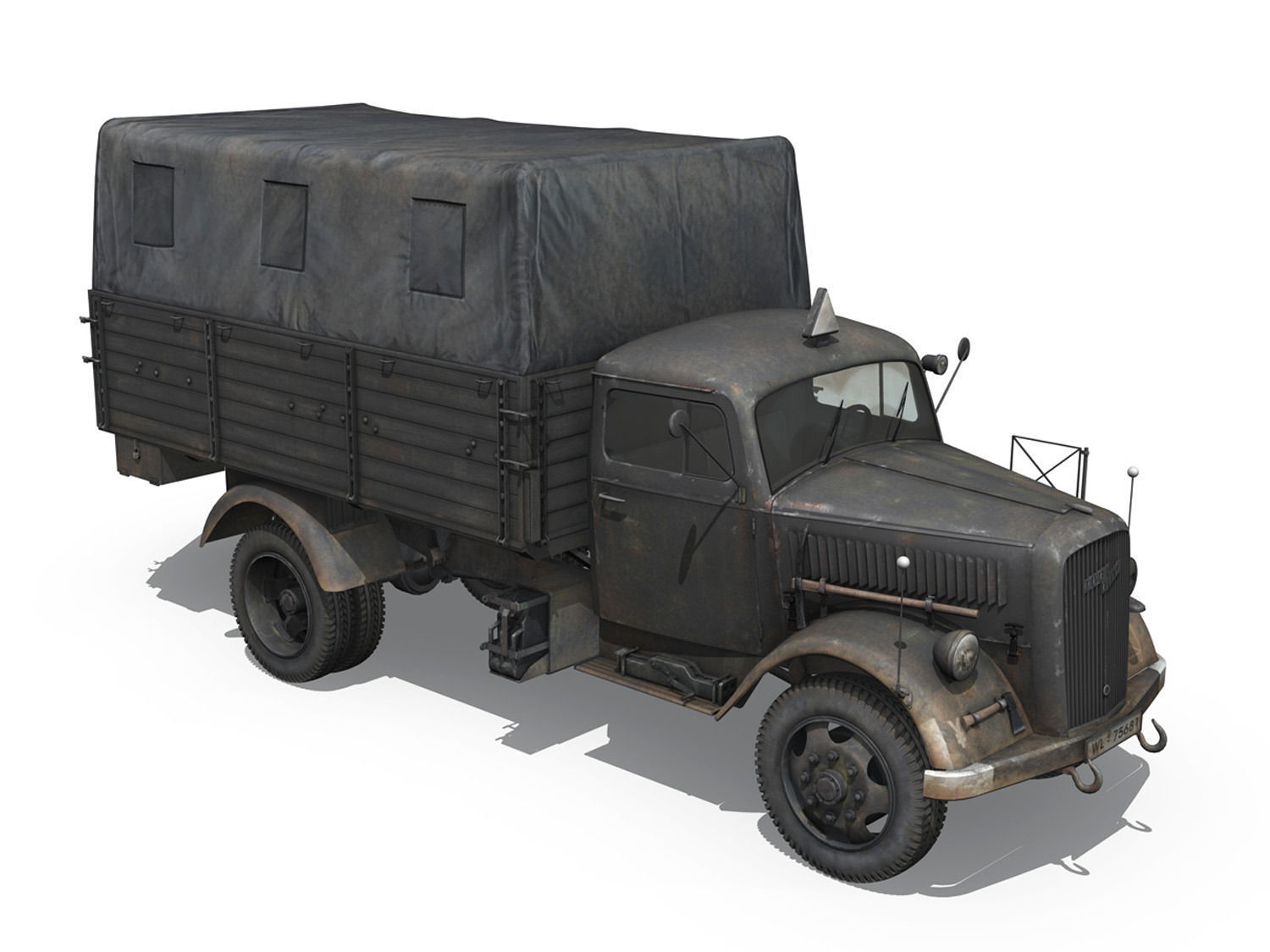 Opel Blitz - 3t Cargo truck - 17 PzDiv 3D model_5