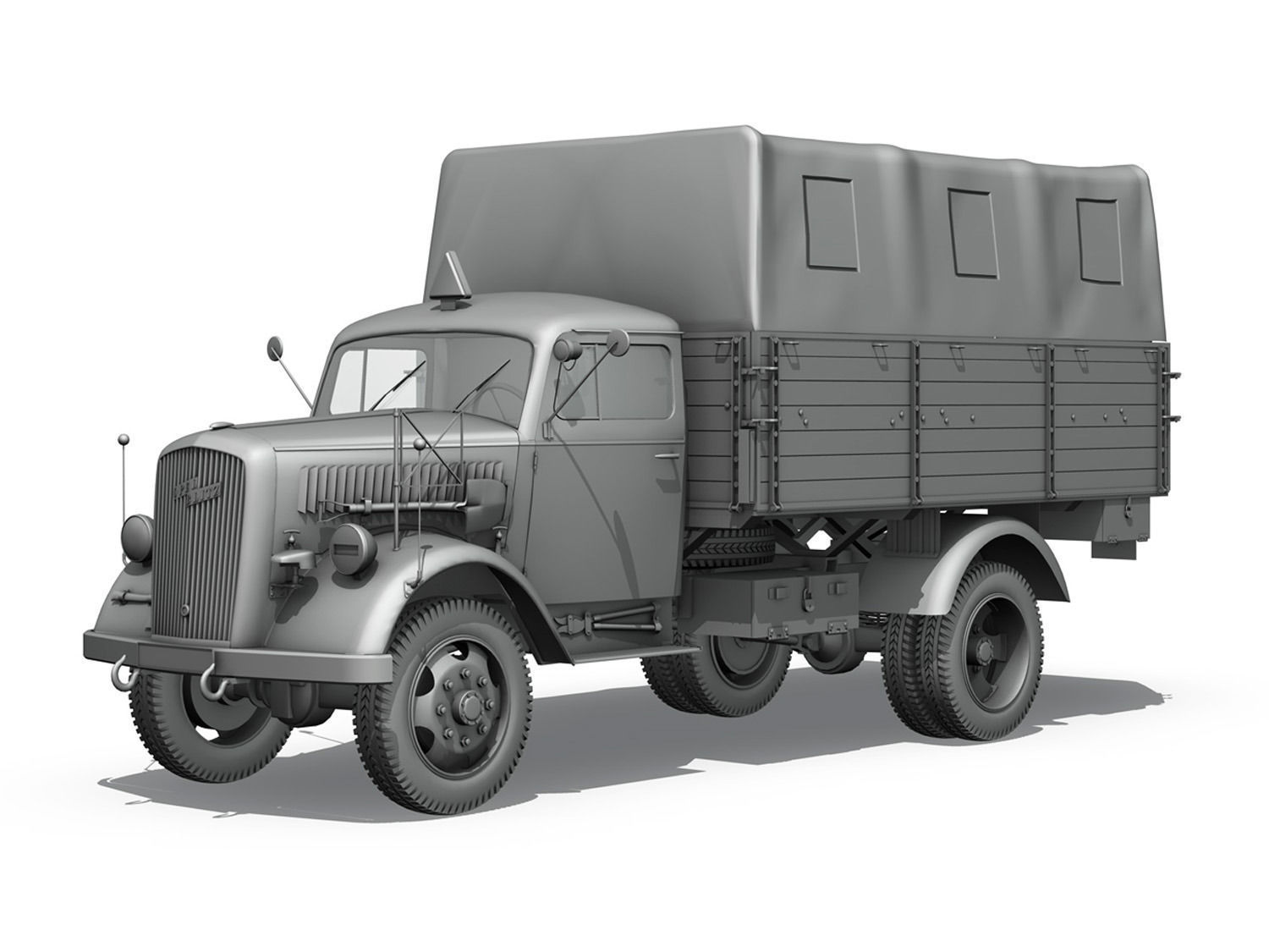 Opel Blitz - 3t Cargo truck - 17 PzDiv 3D model_9
