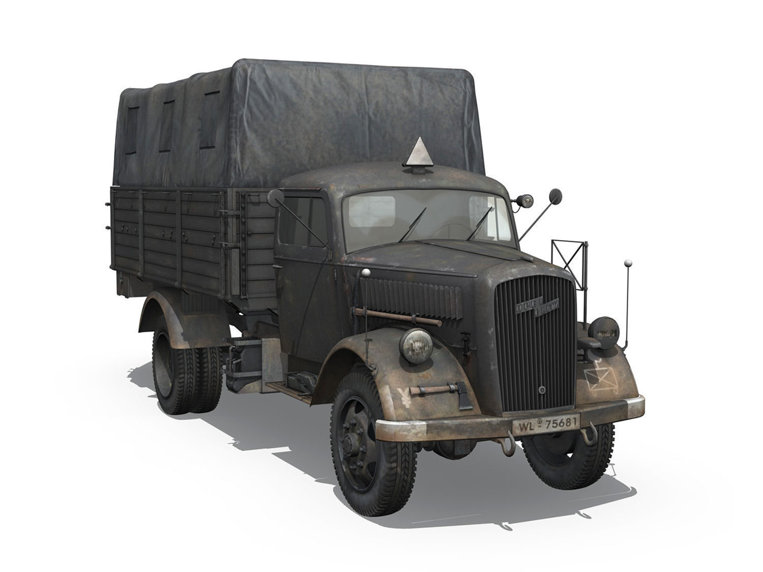 Opel Blitz - 3t Cargo truck - 17 PzDiv 3D model_6