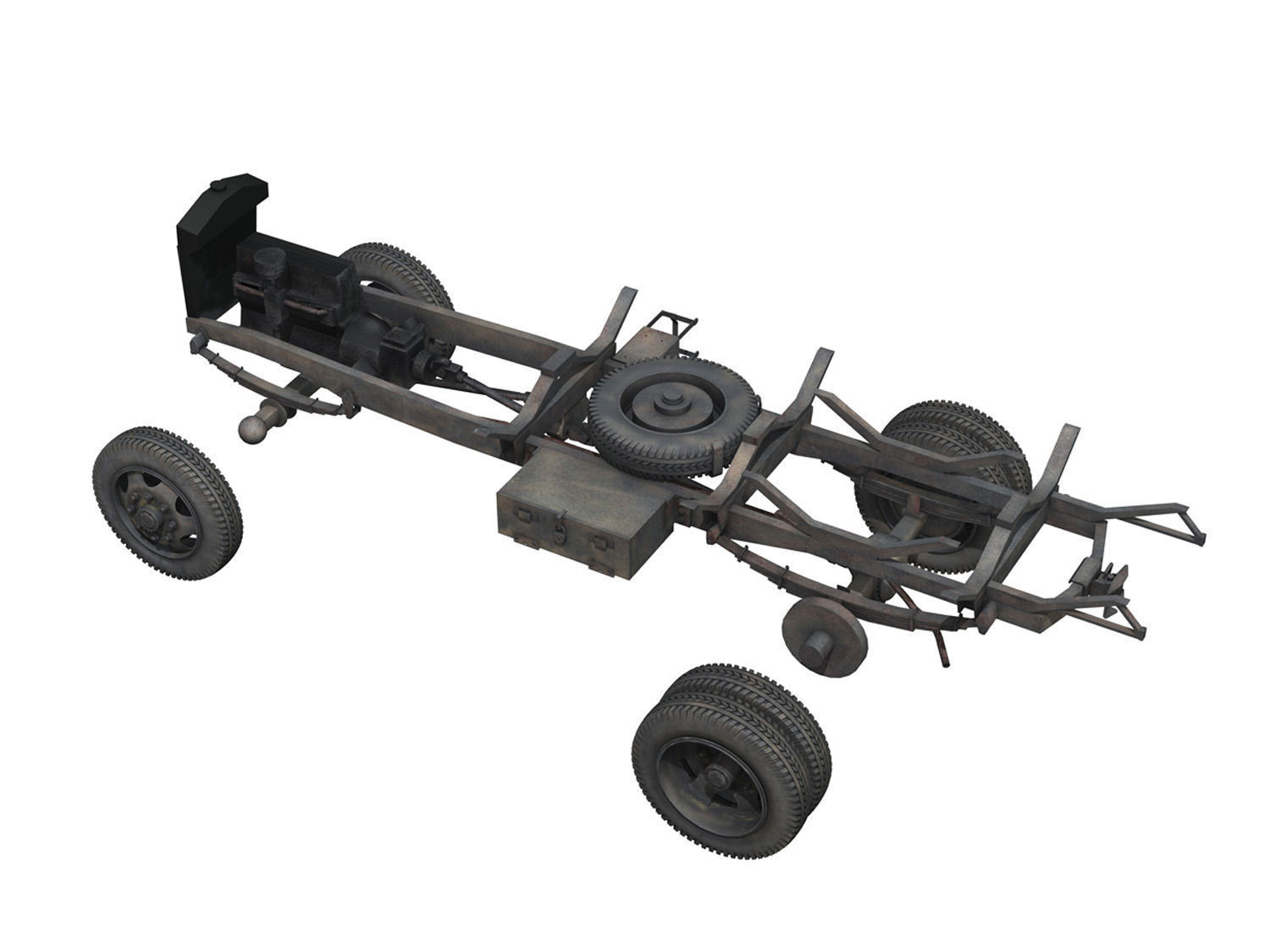 Opel Blitz - 3t Cargo truck - 17 PzDiv 3D model_8