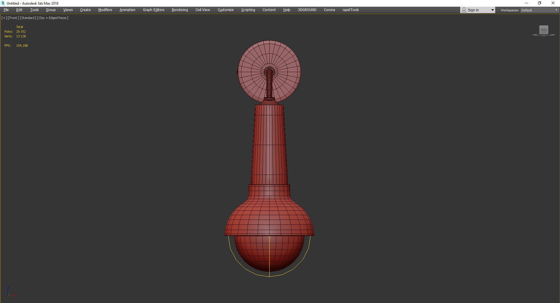 CAPPED CONCRETE SCONCE Low-poly 3D model_2