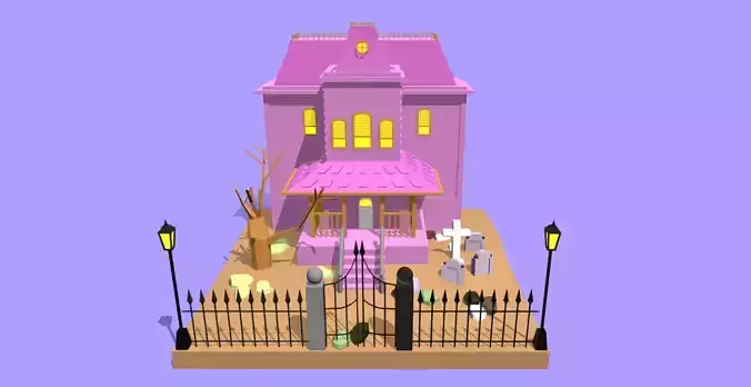 Low Poly Haunted House