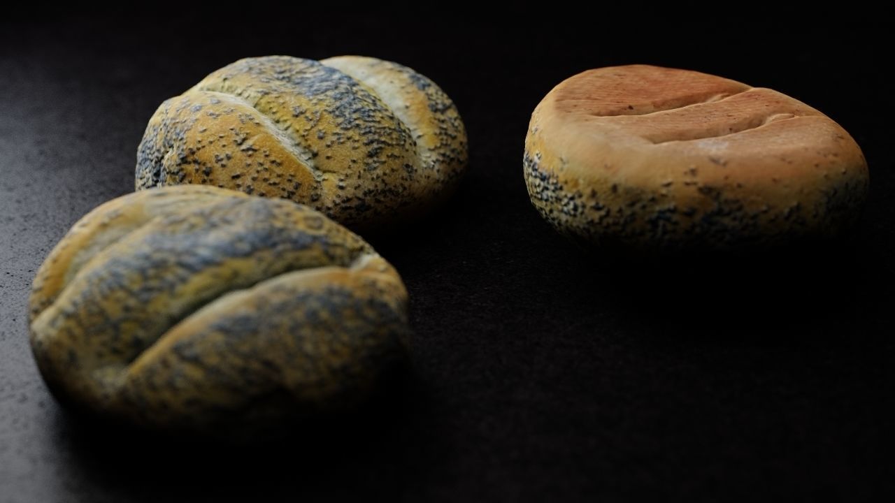 Poppy Seed Roll 3D model_2